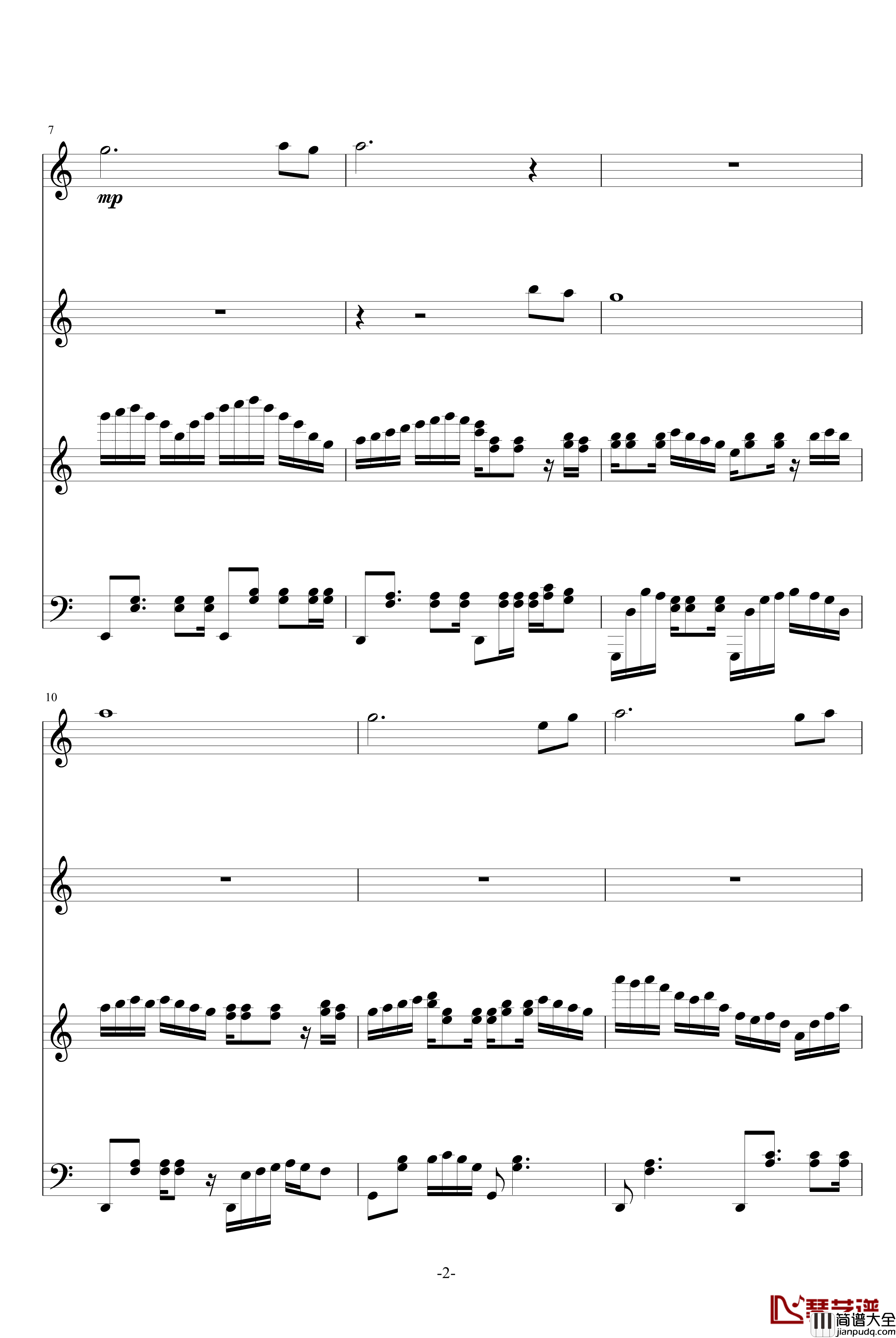 月之小舞曲钢琴谱_升c小调