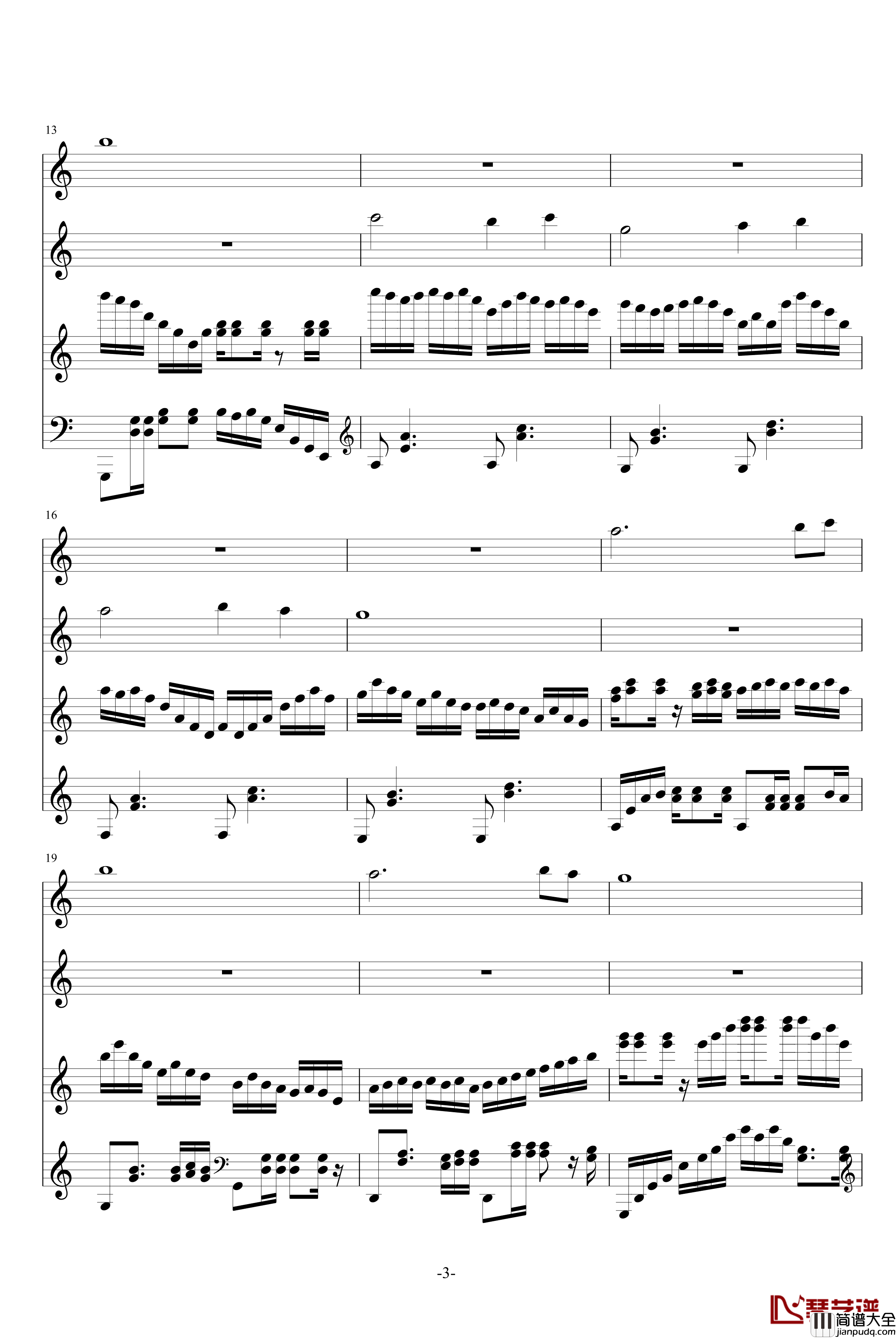 月之小舞曲钢琴谱_升c小调