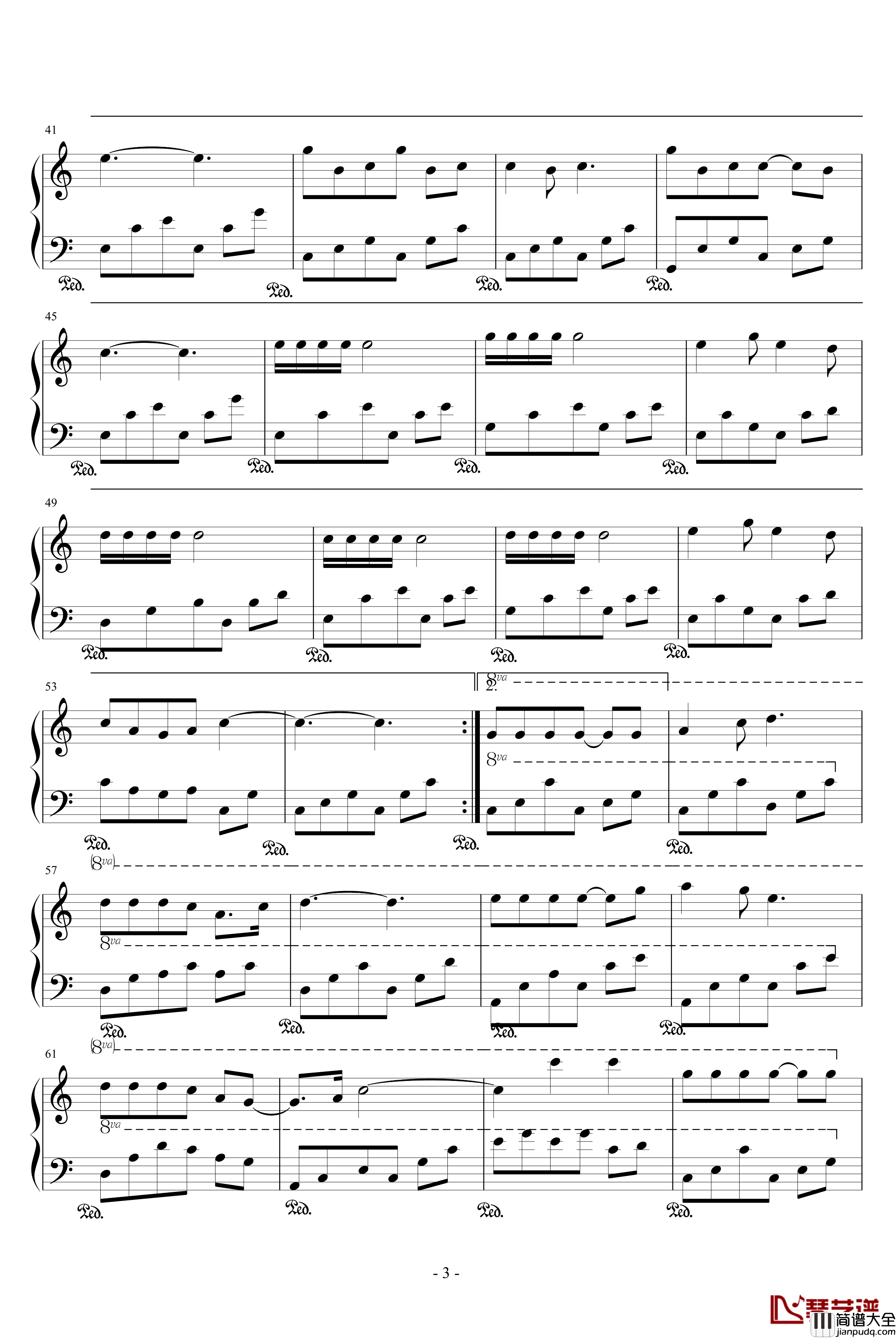 秋后雨钢琴谱_竹昔