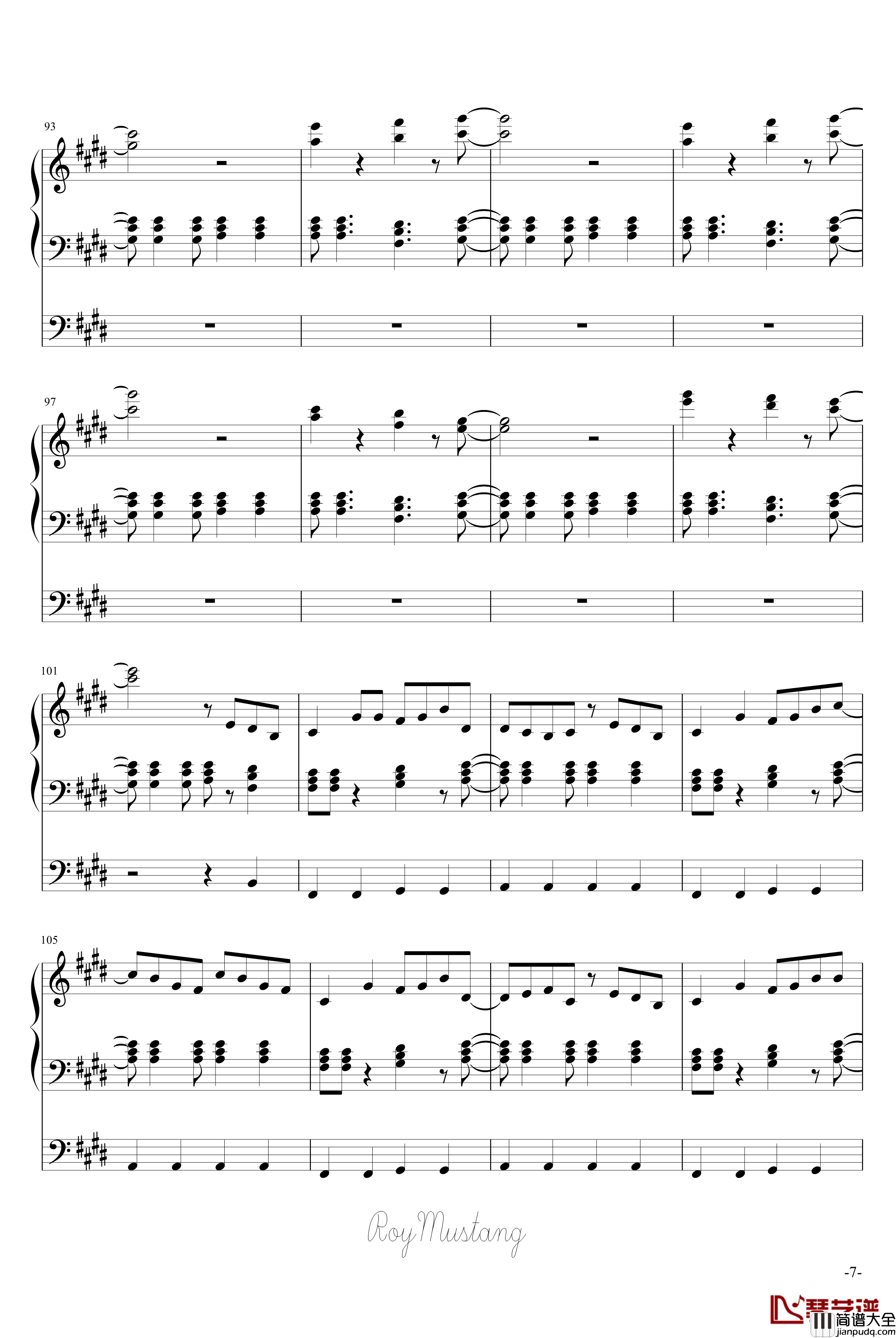 炉心融解钢琴谱_动漫影视_镜音リン