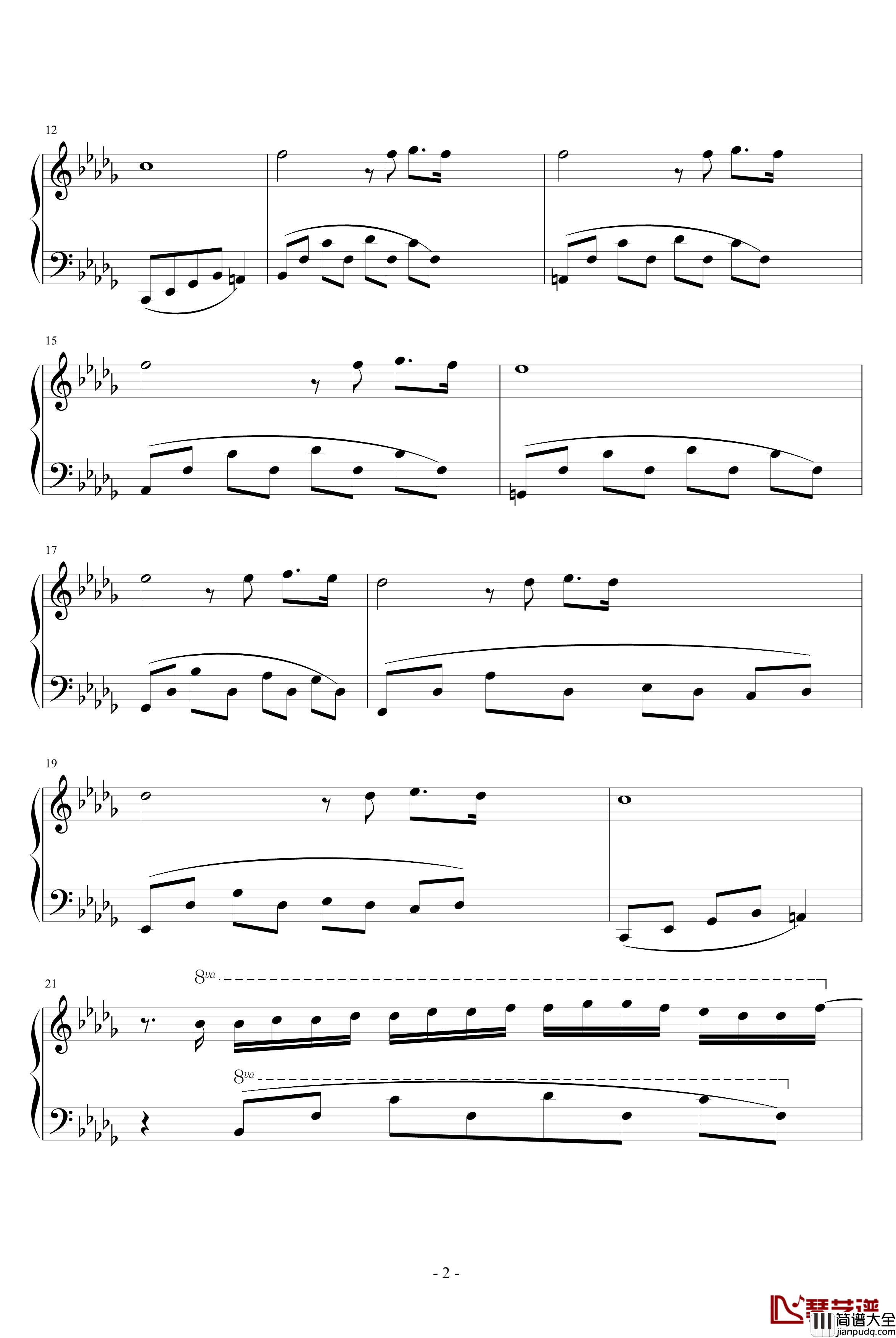 孤独的琴声钢琴谱_东方仙后