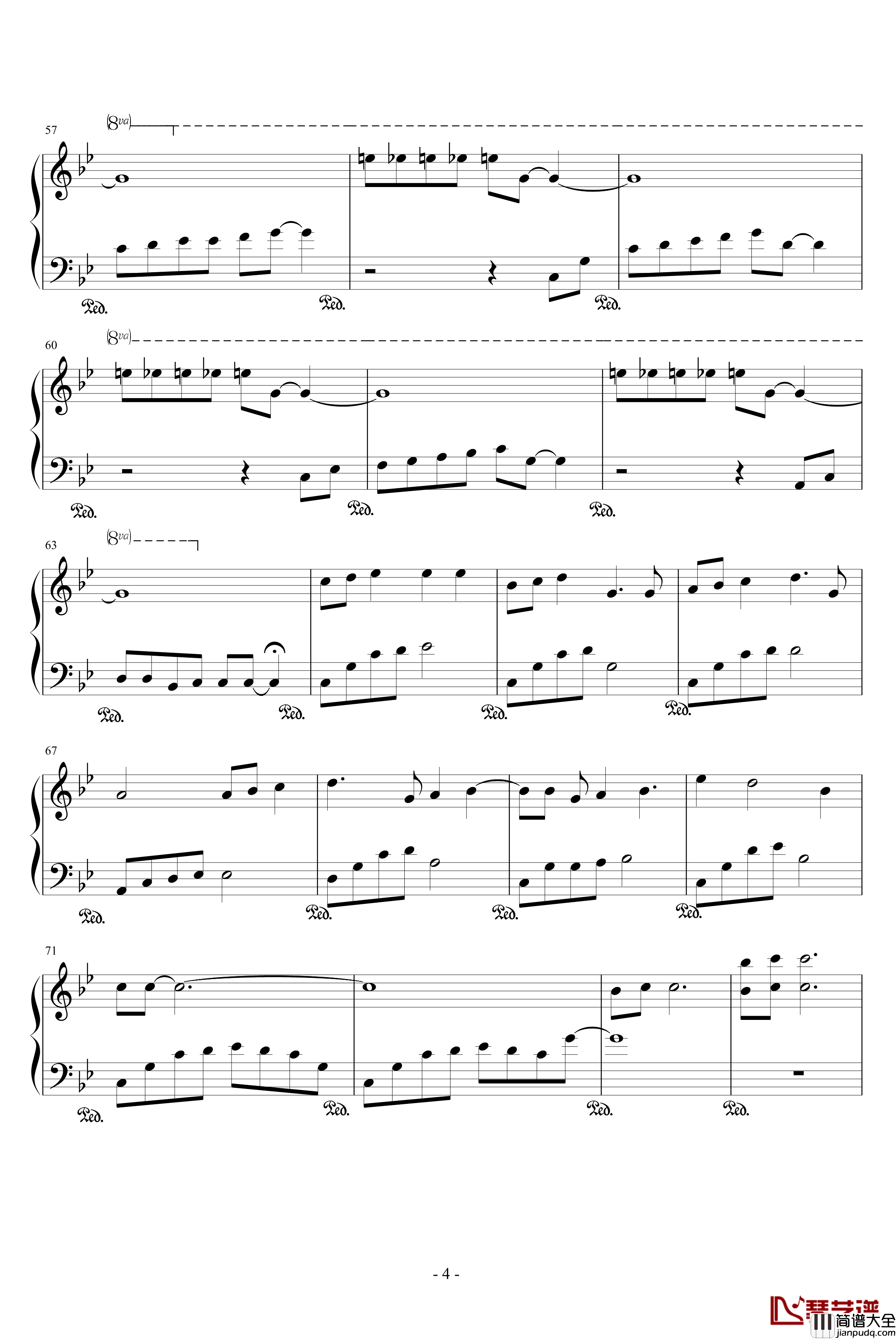 忧伤小调钢琴谱_竹昔