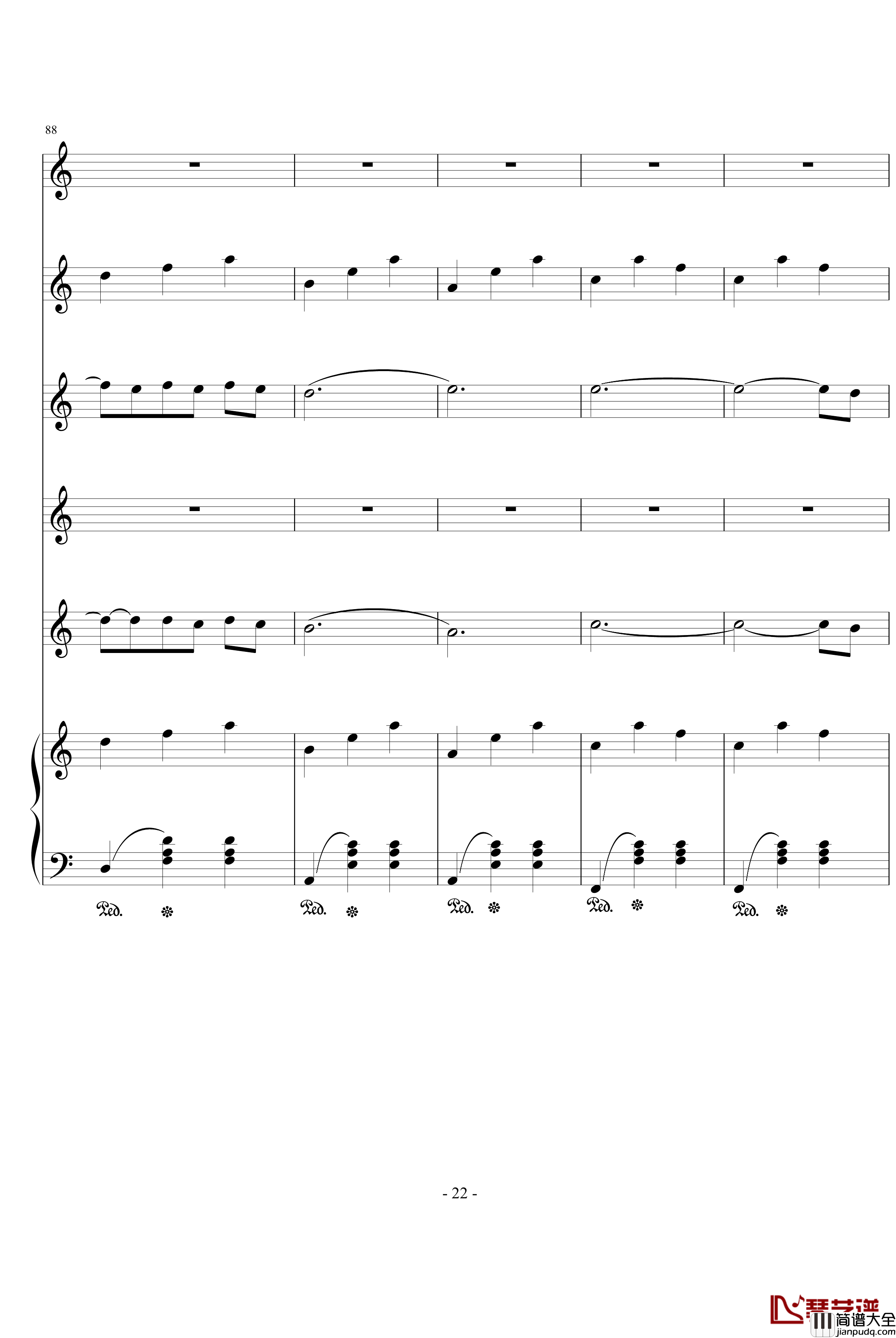 天使爱美丽总谱钢琴谱_影视