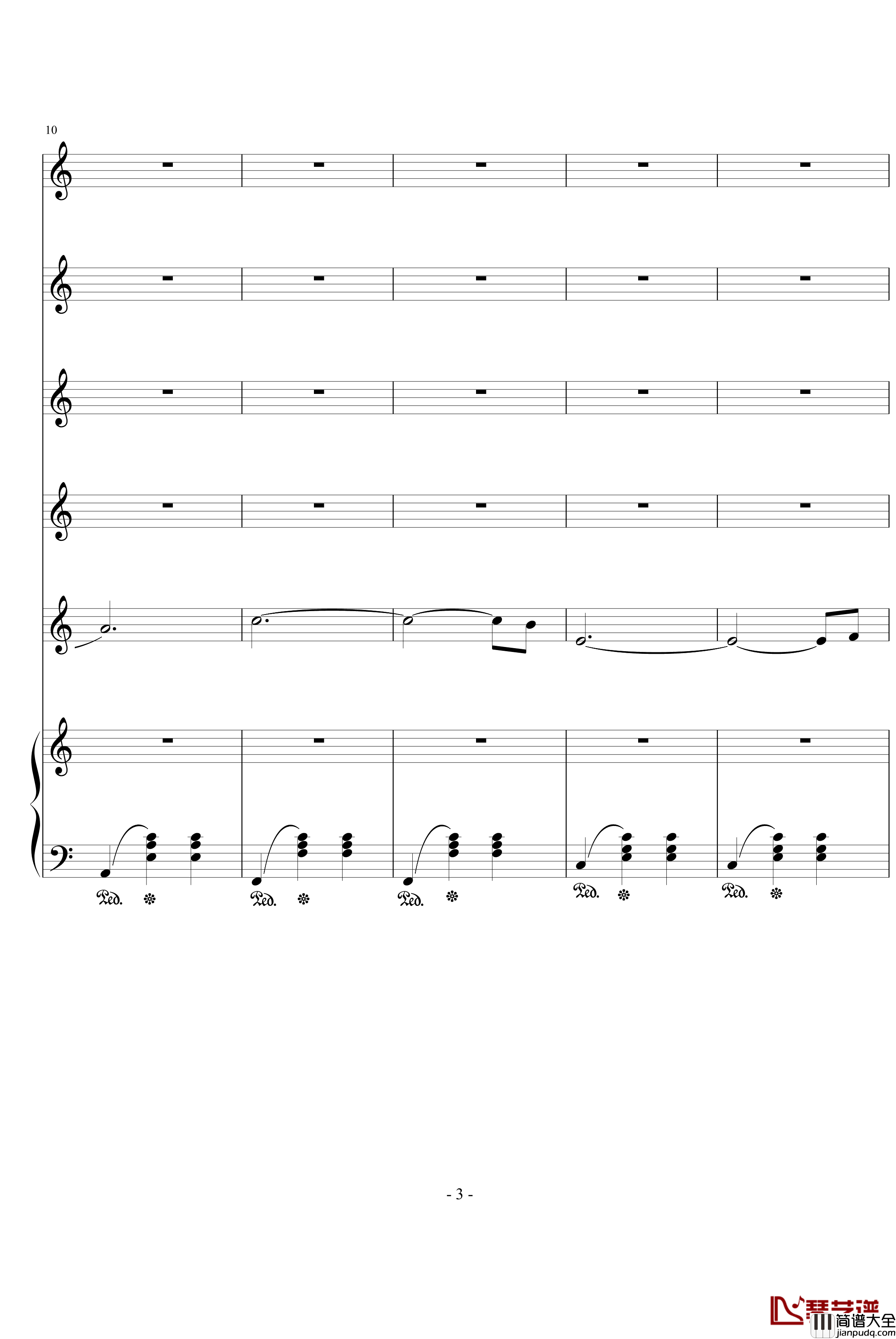 天使爱美丽总谱钢琴谱_影视