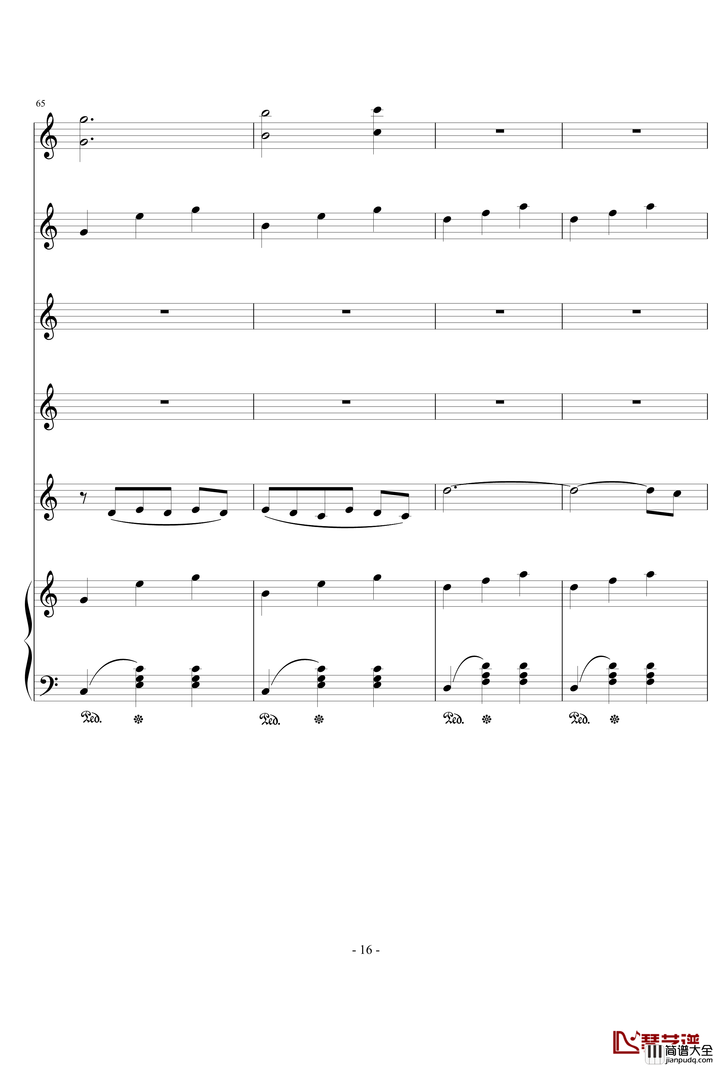 天使爱美丽总谱钢琴谱_影视