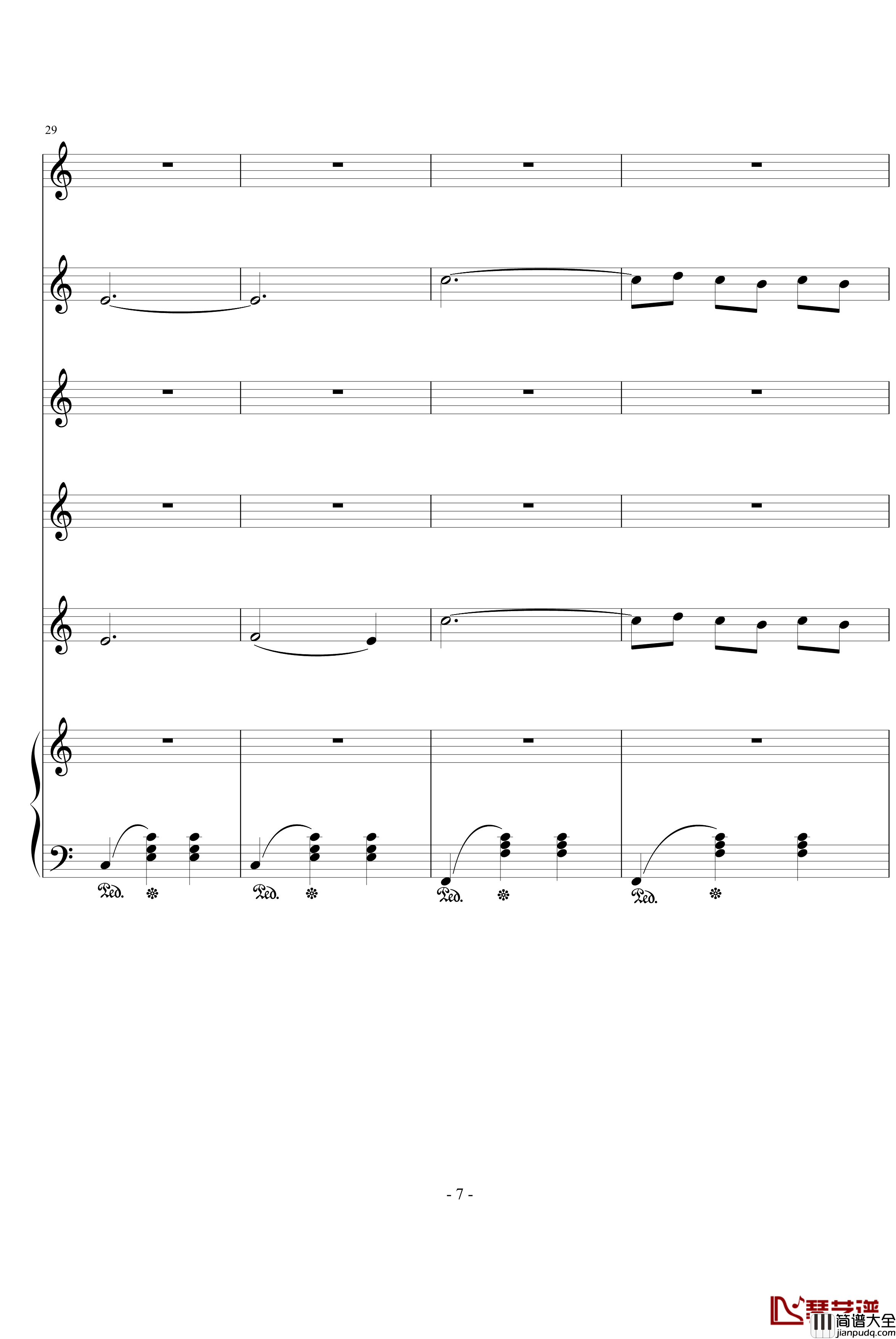 天使爱美丽总谱钢琴谱_影视