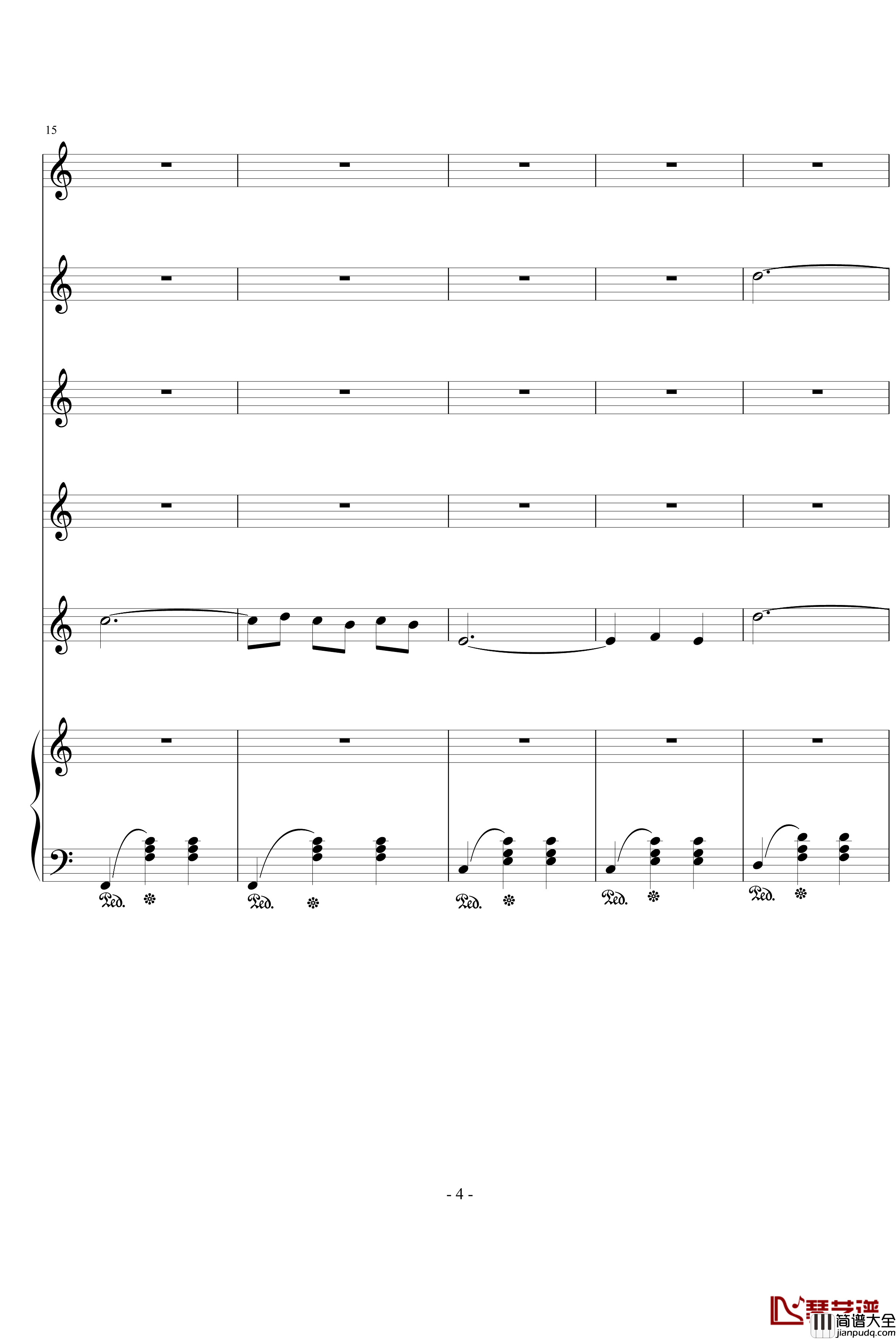 天使爱美丽总谱钢琴谱_影视