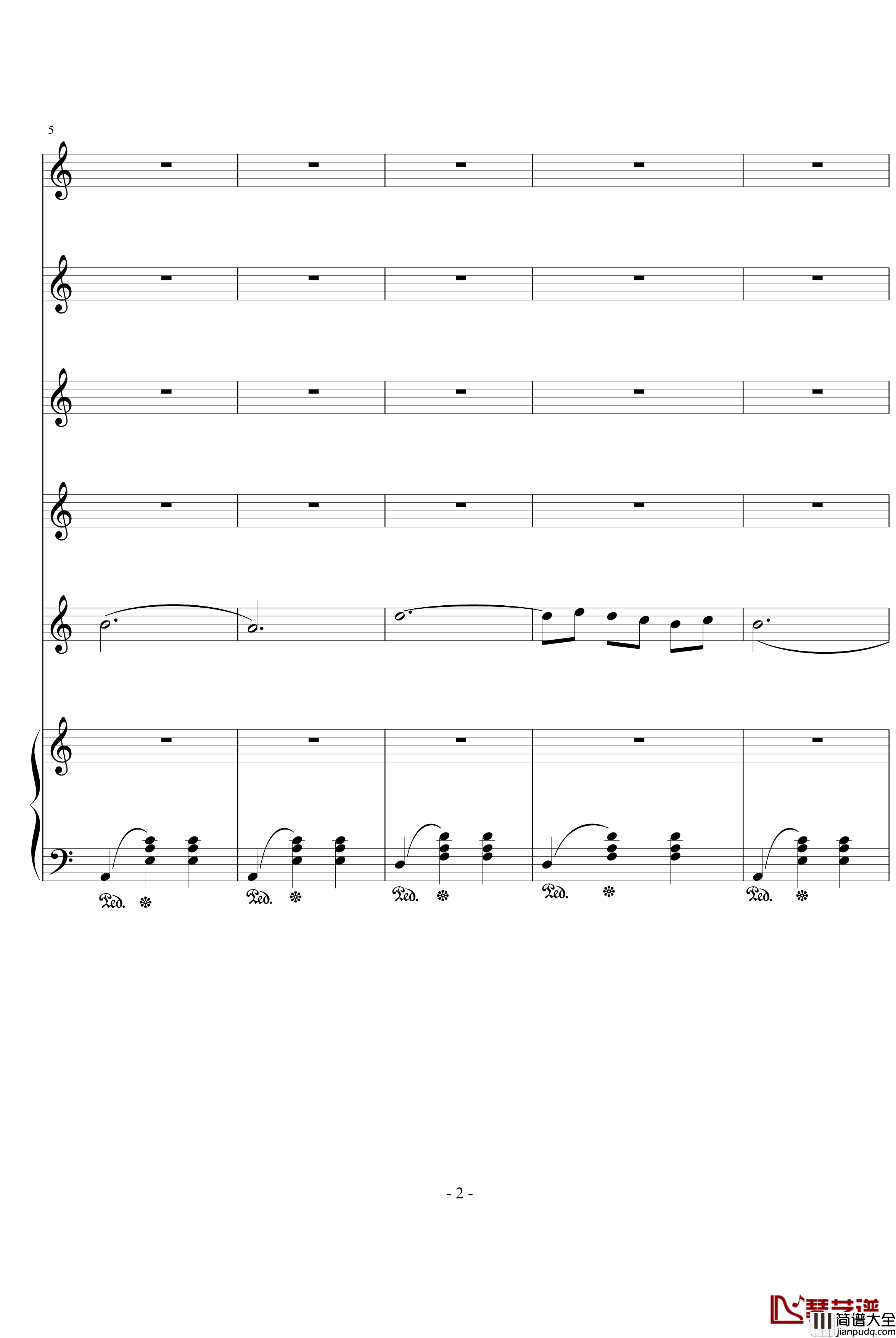 天使爱美丽总谱钢琴谱_影视