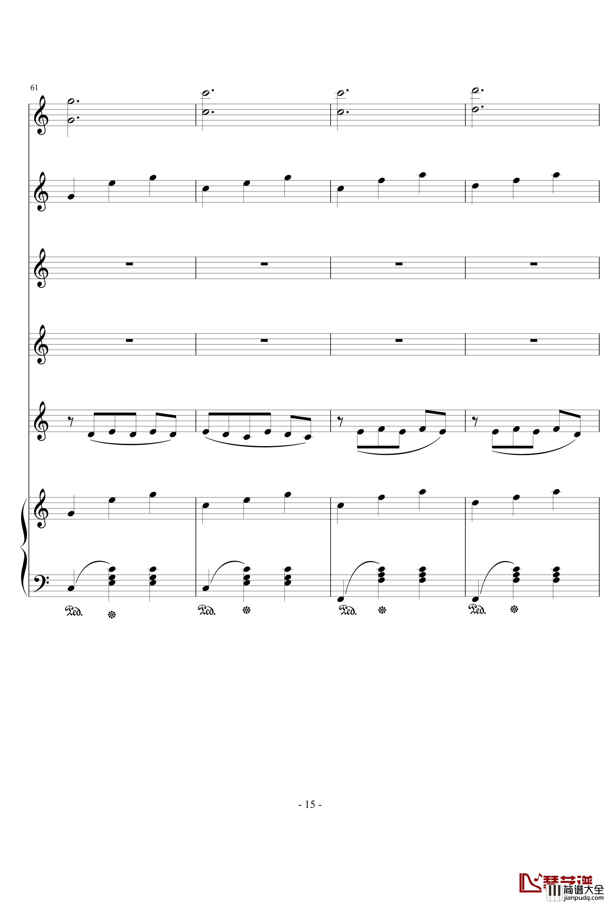 天使爱美丽总谱钢琴谱_影视