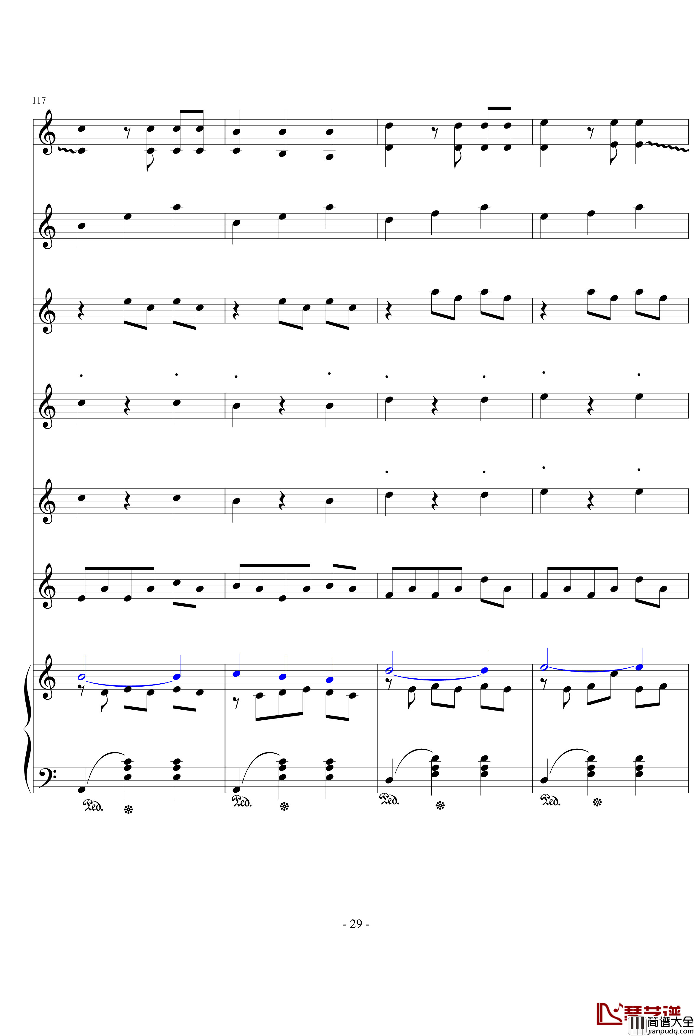 天使爱美丽总谱钢琴谱_影视