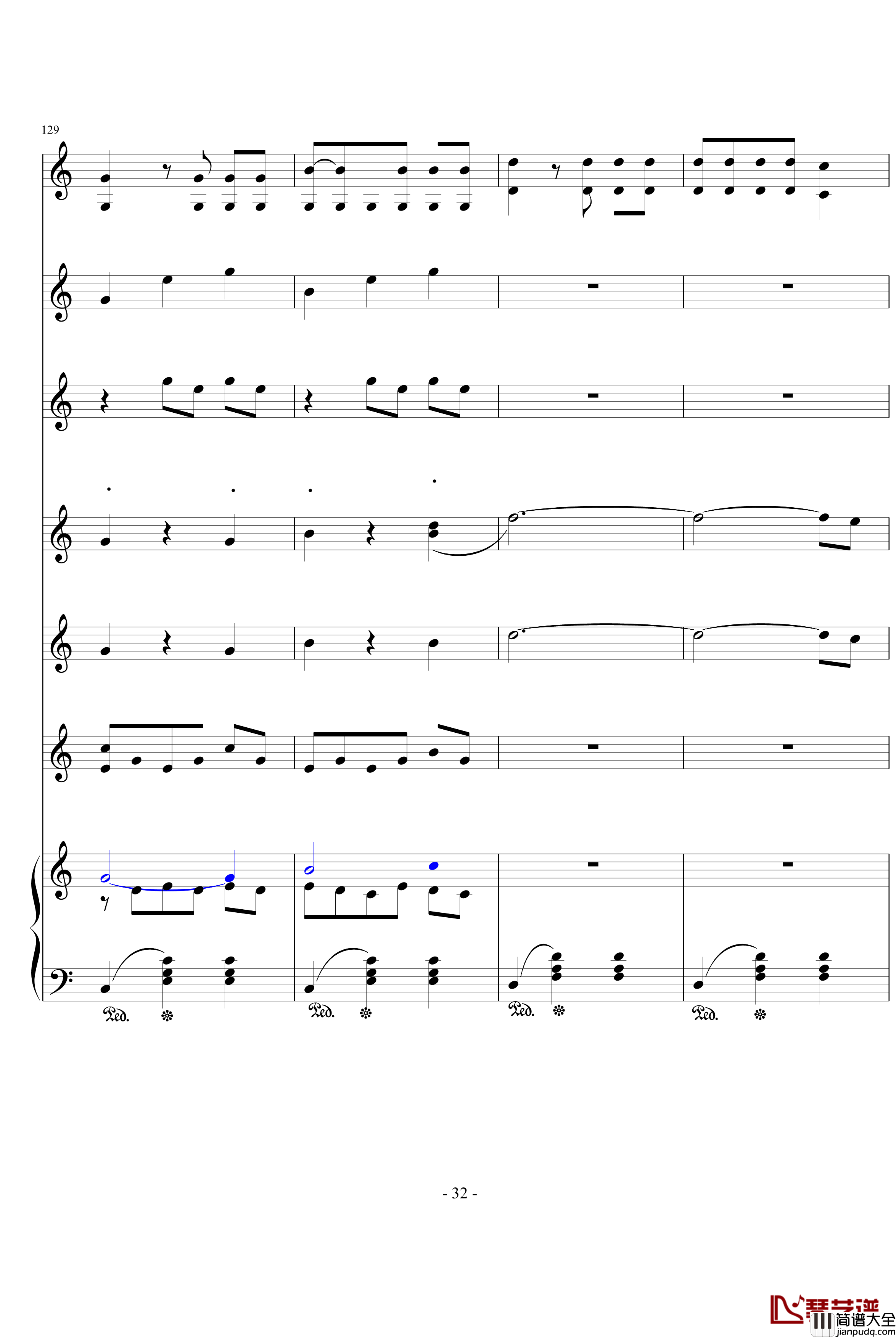 天使爱美丽总谱钢琴谱_影视