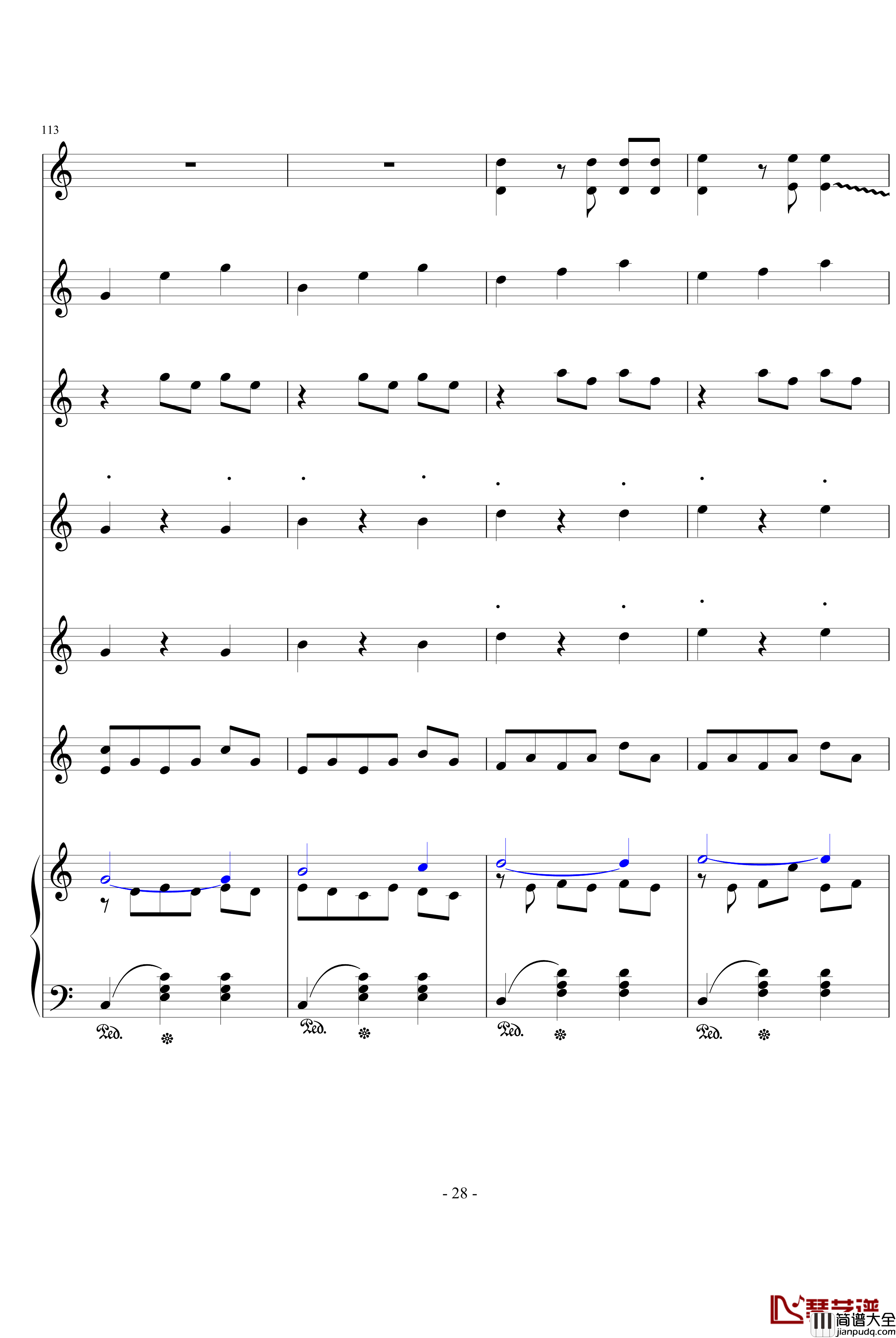 天使爱美丽总谱钢琴谱_影视