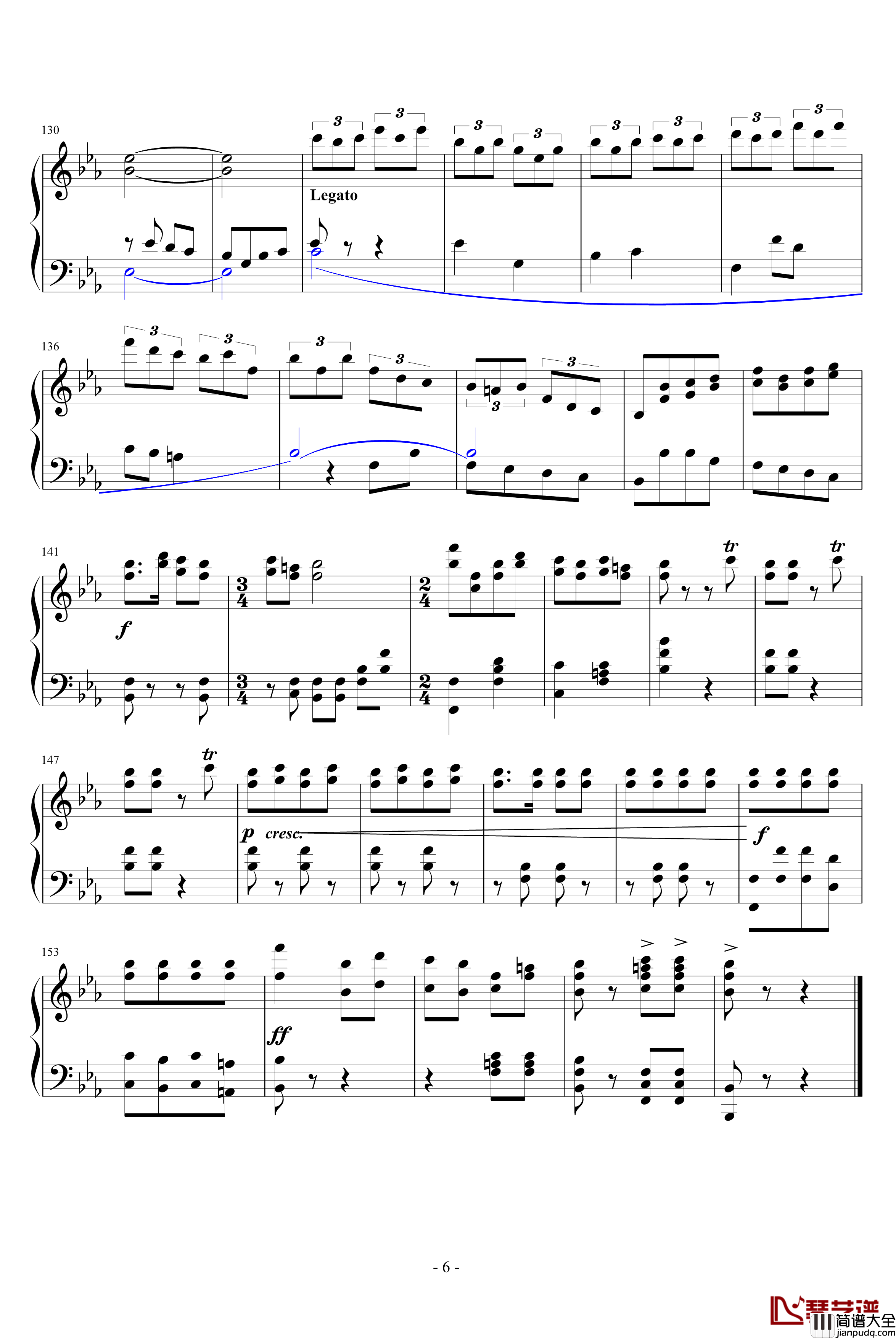 乡音钢琴谱_未知作者