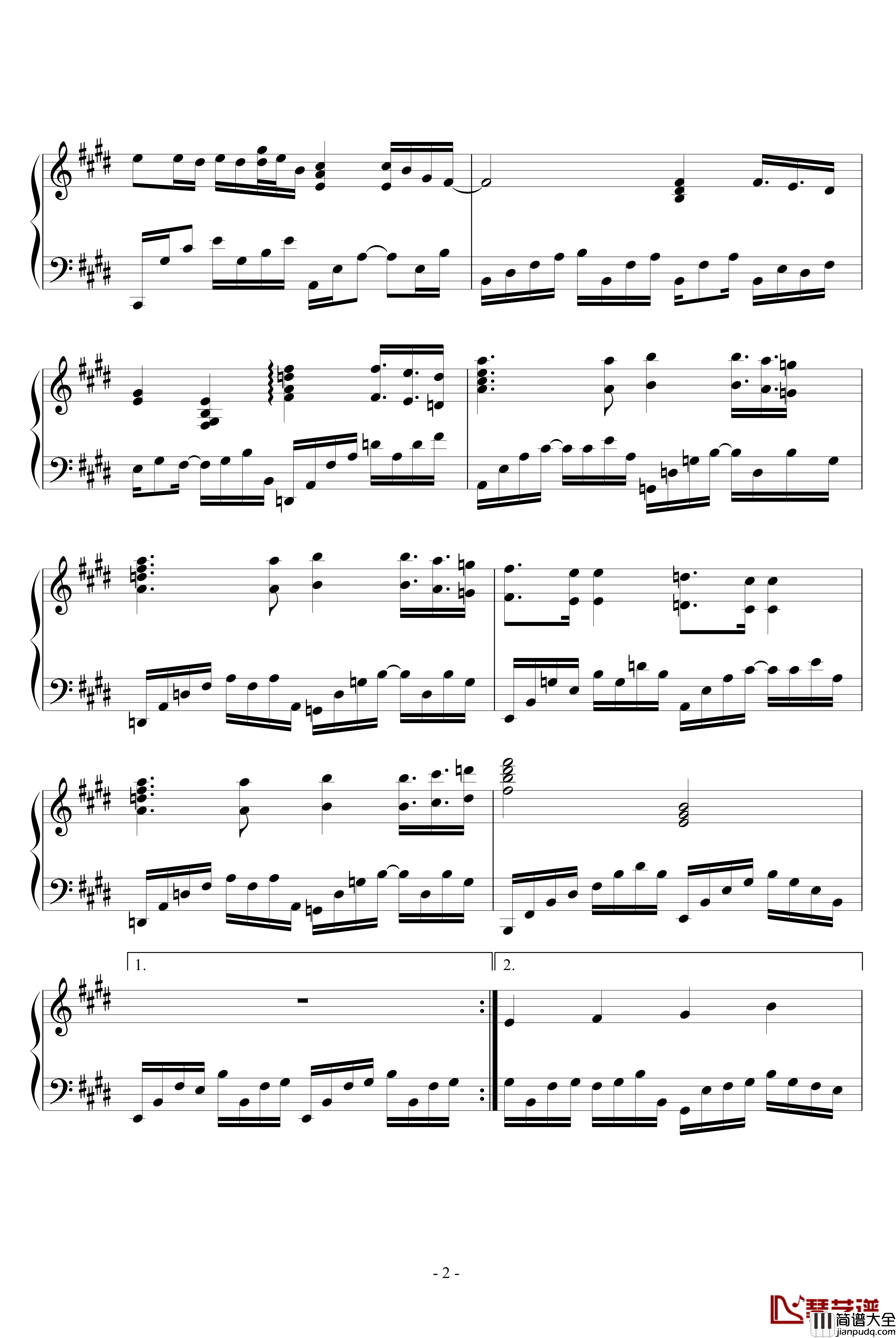 山晚晴空赋钢琴谱_无S尽K蓝Y天