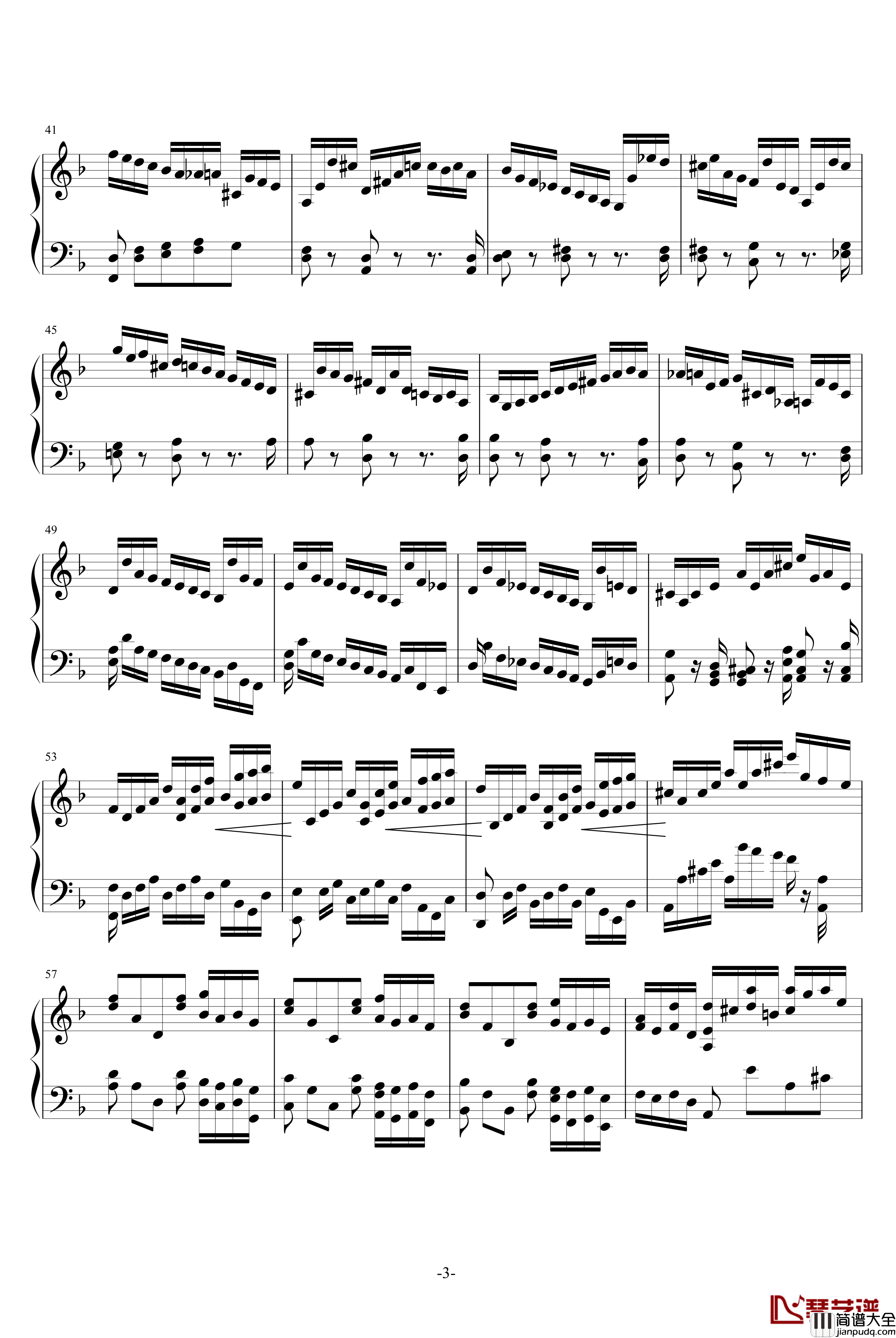 BWV.1004Chaconne改编钢琴谱_巴赫神作_P.E.Bach