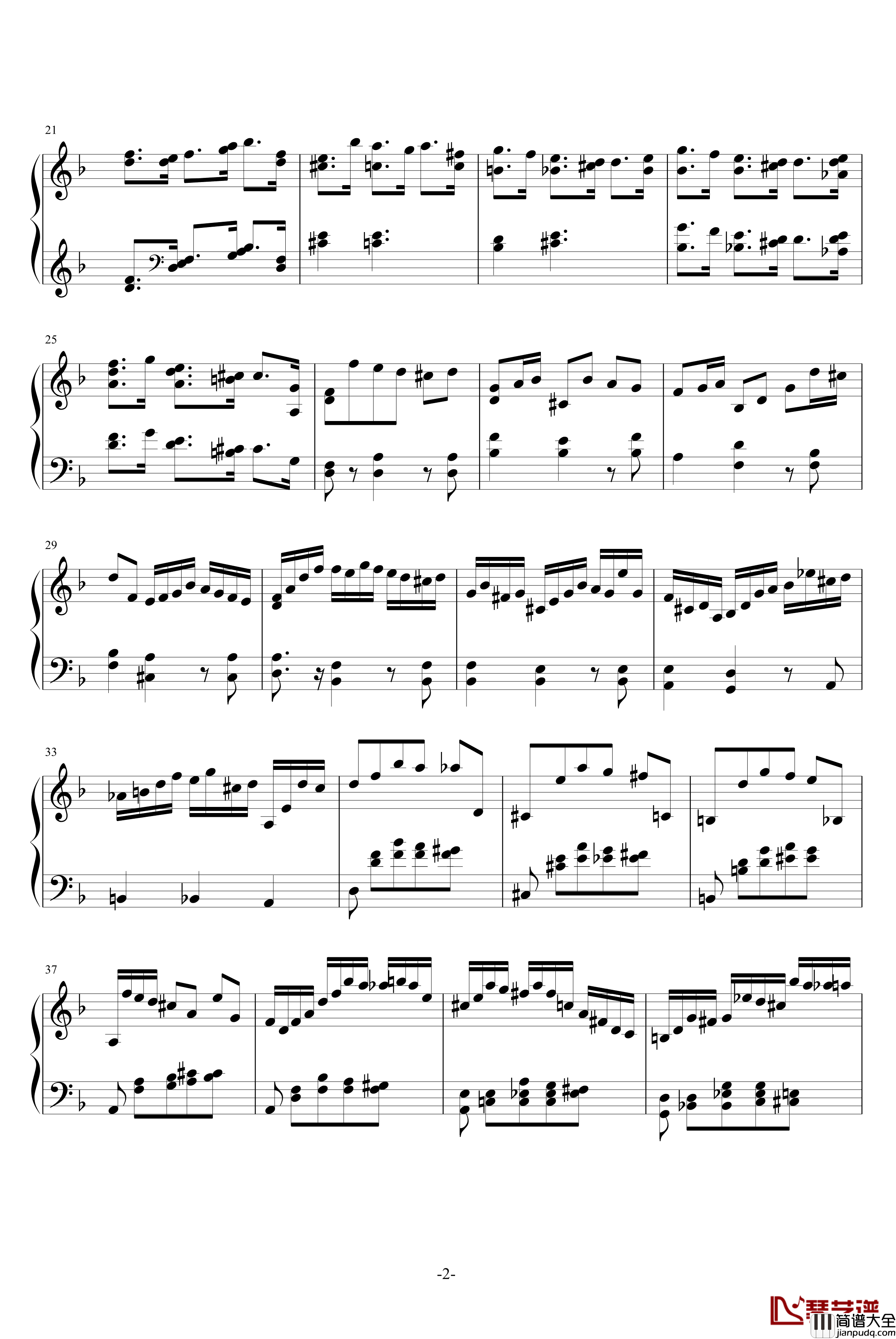 BWV.1004Chaconne改编钢琴谱_巴赫神作_P.E.Bach