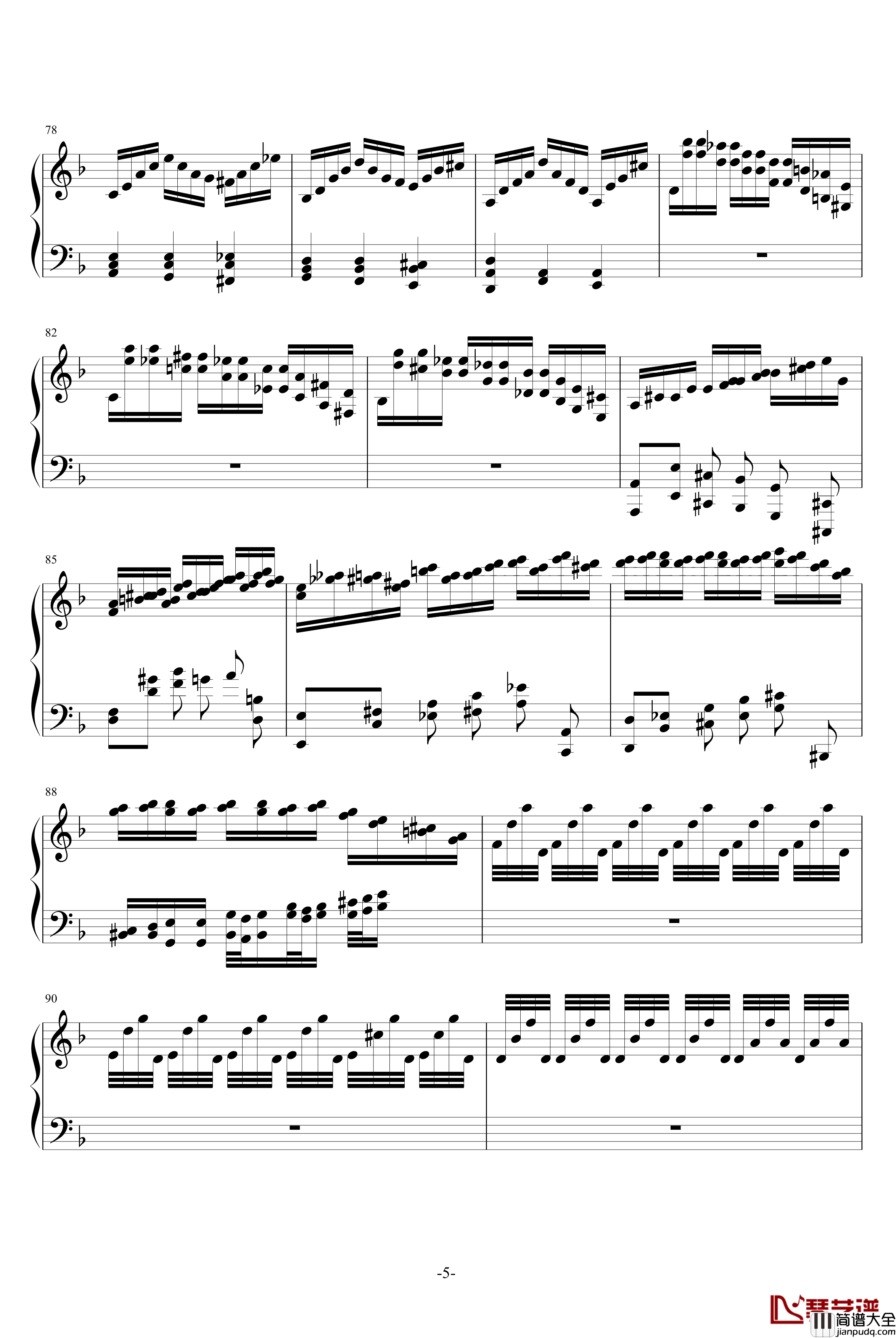 BWV.1004Chaconne改编钢琴谱_巴赫神作_P.E.Bach