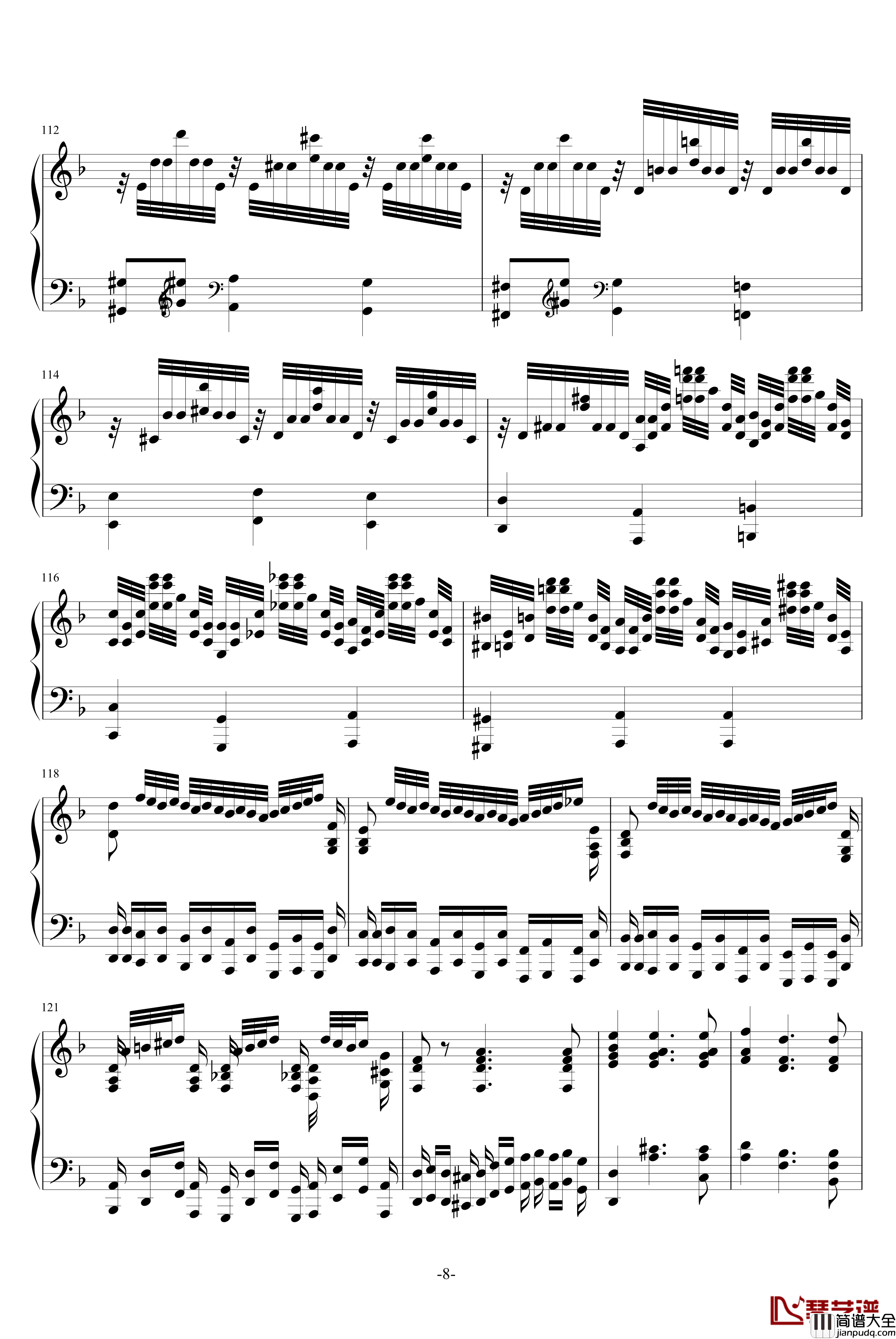 BWV.1004Chaconne改编钢琴谱_巴赫神作_P.E.Bach