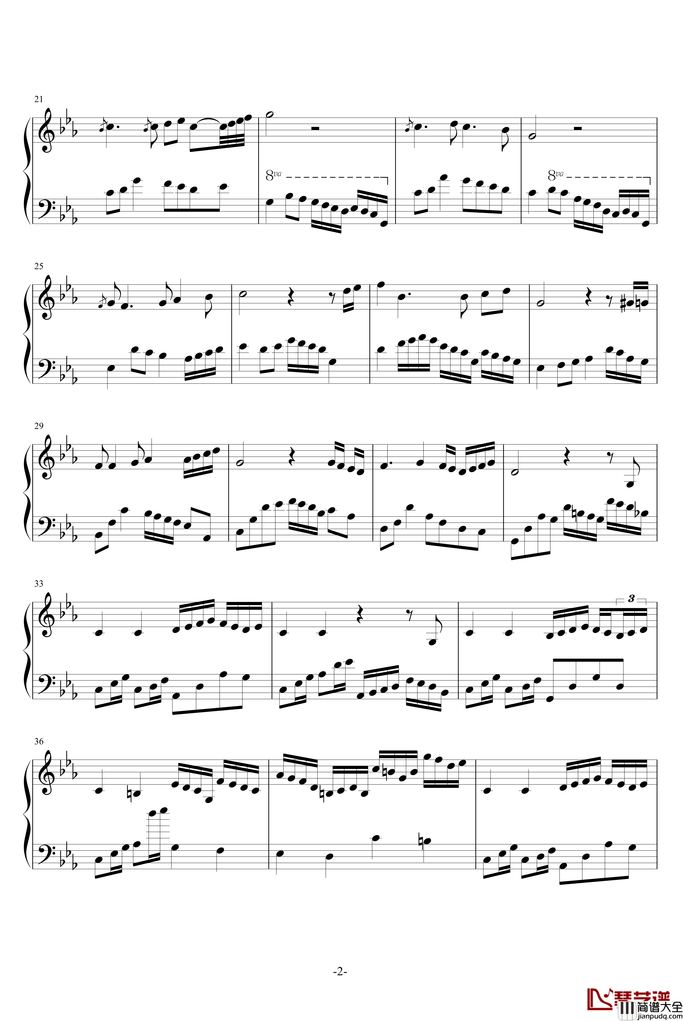 C小调随想曲钢琴谱_Jean