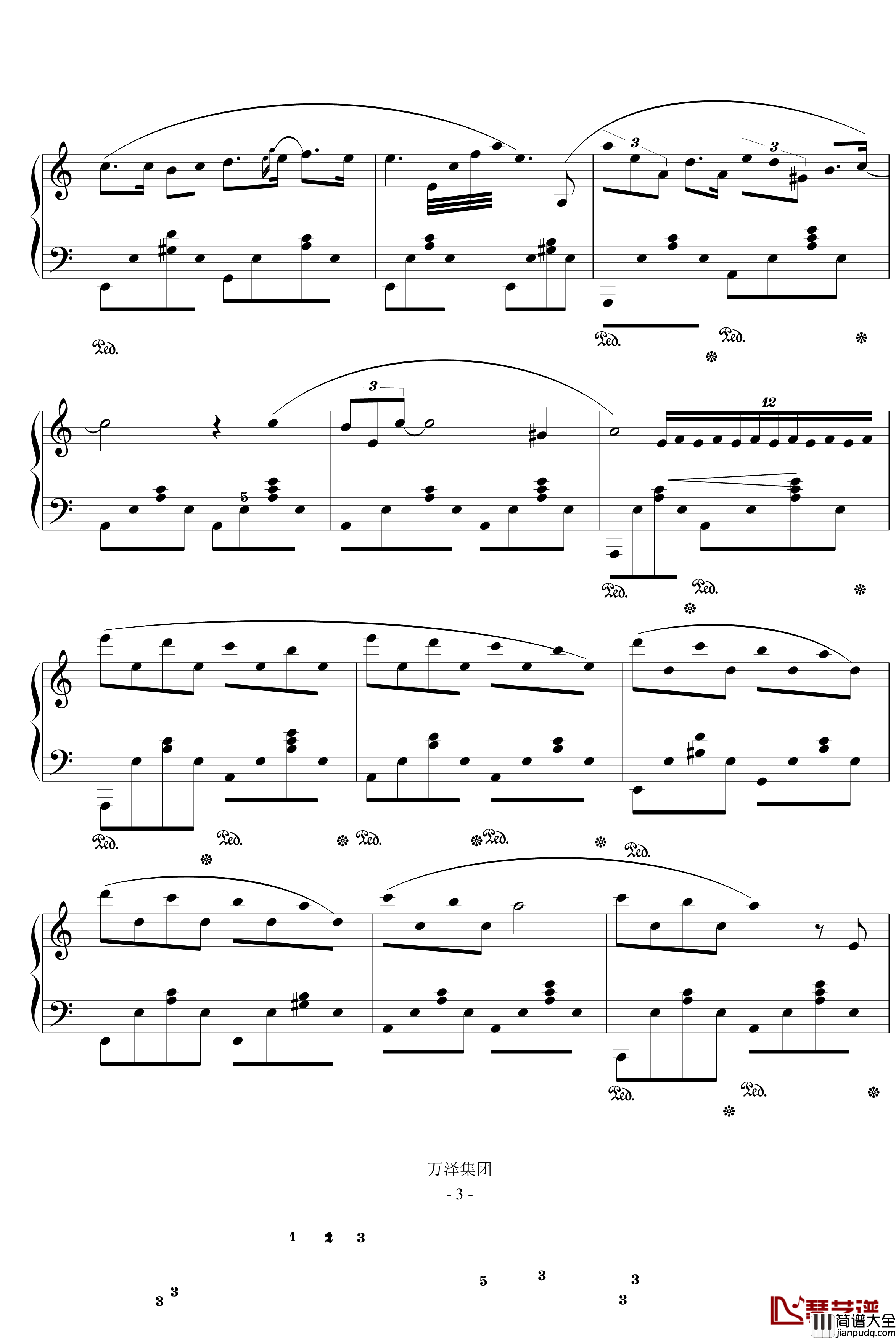 环境一梦钢琴谱_古典风格_万千里