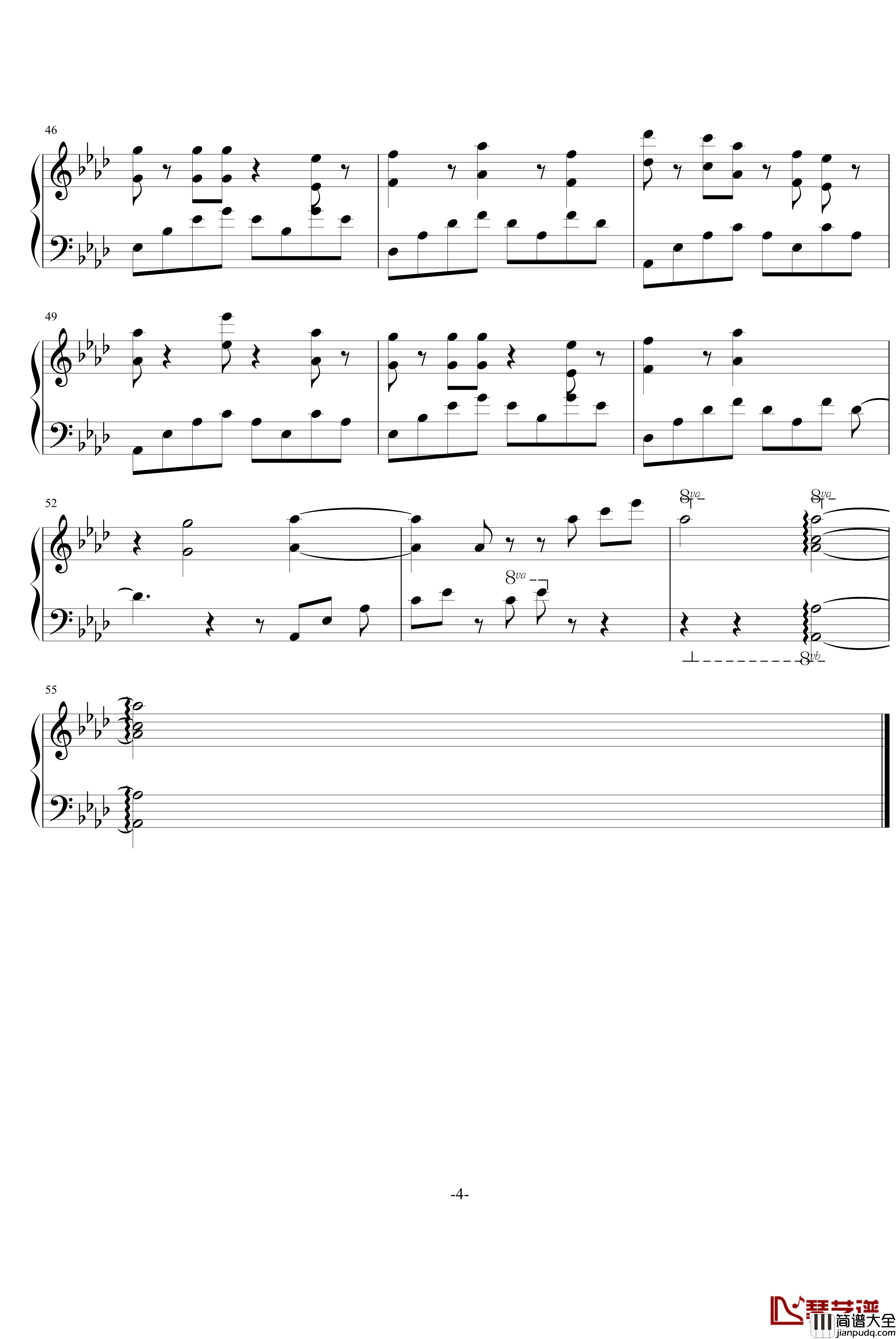 天堂的路钢琴谱_你看那