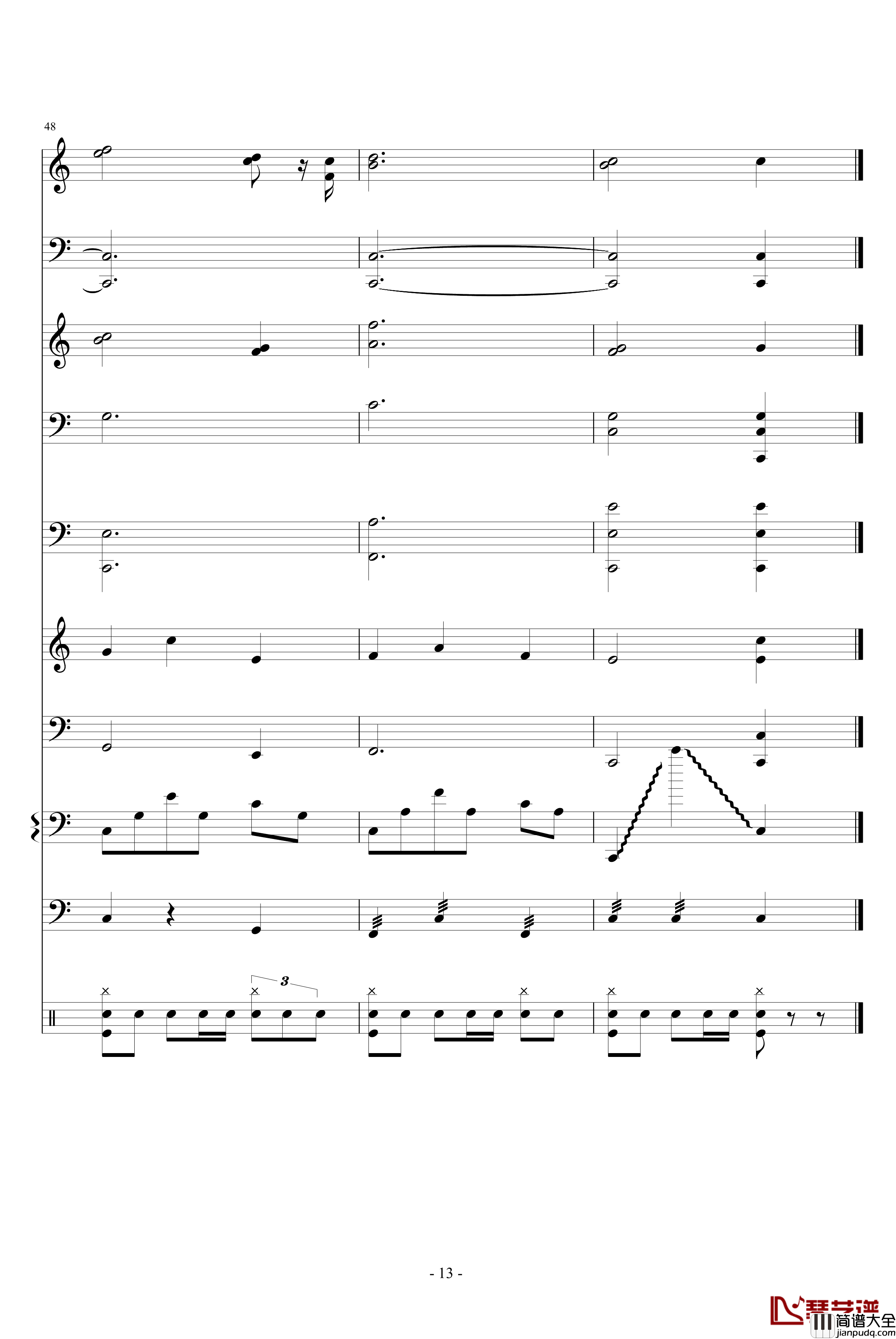 奇异恩典钢琴谱_世界名曲