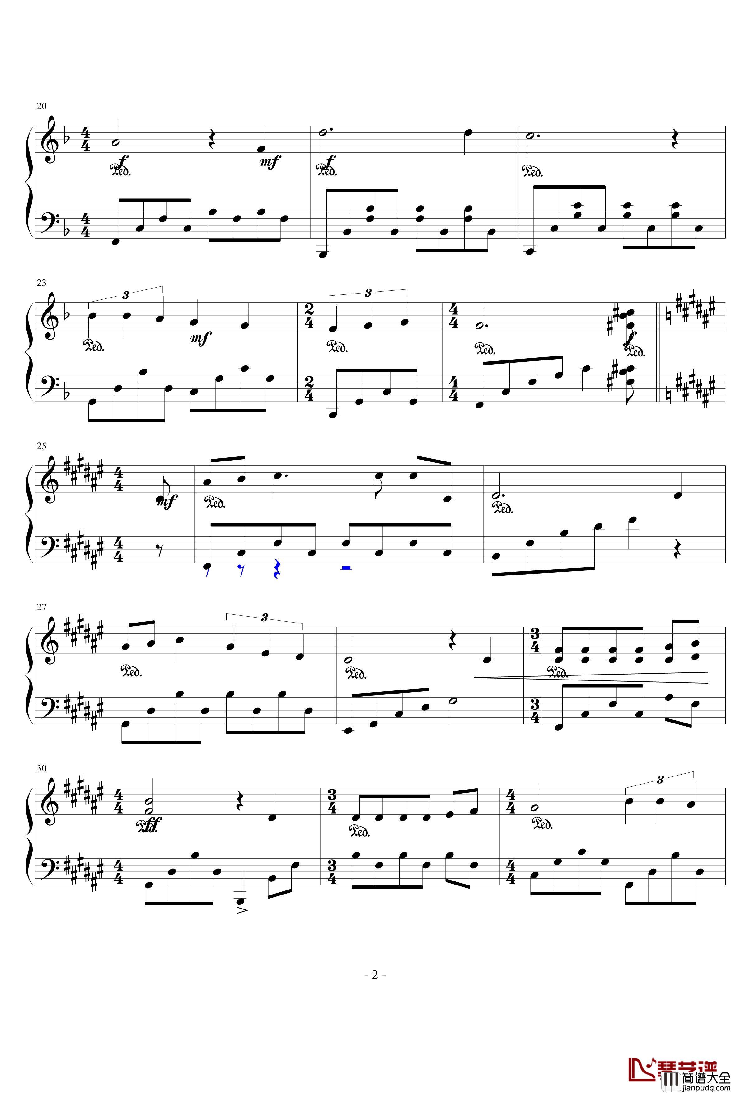 上帝的儿女何等有福钢琴谱_宗教音乐