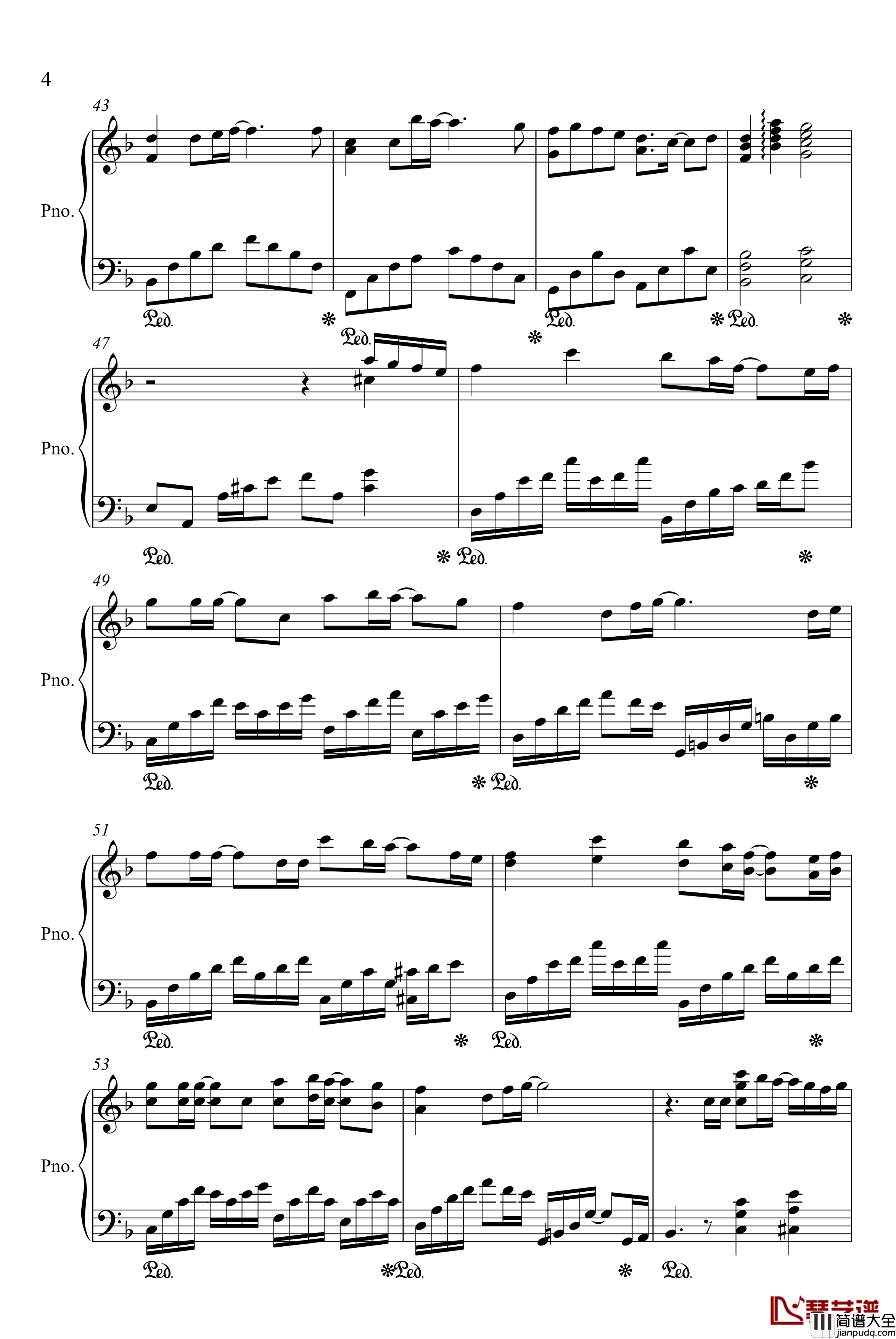 赤い涙钢琴谱_动漫影视