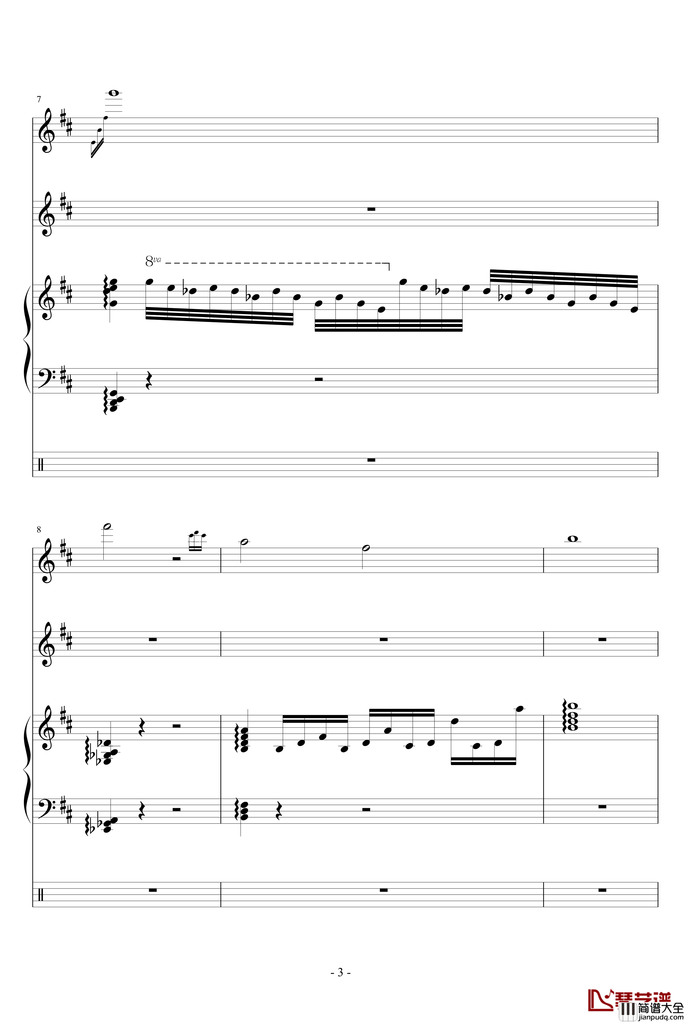 暗夜杀机钢琴谱_升c小调