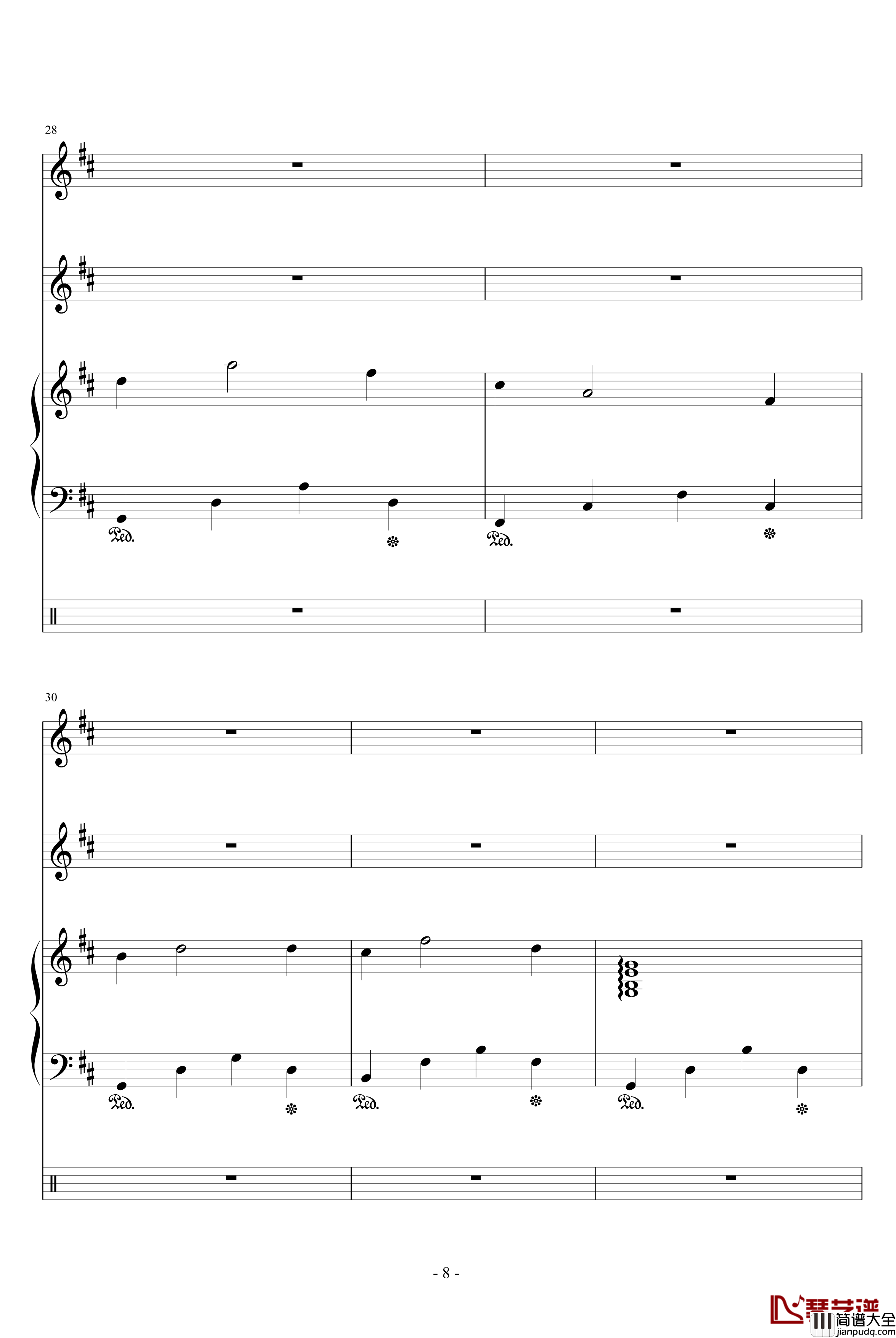 暗夜杀机钢琴谱_升c小调