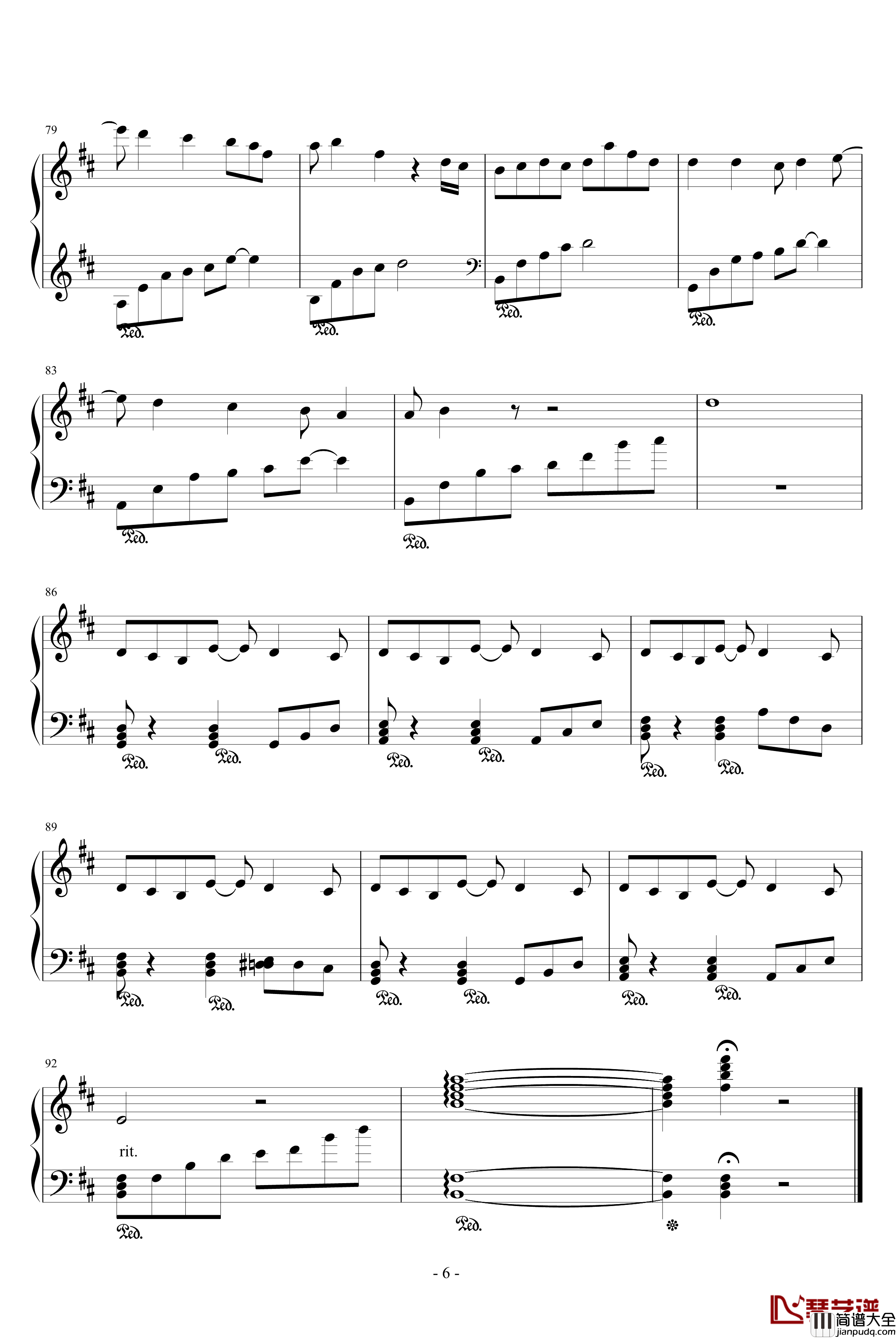 鳥之詩钢琴谱_根據mid整理最終結果_动漫影视