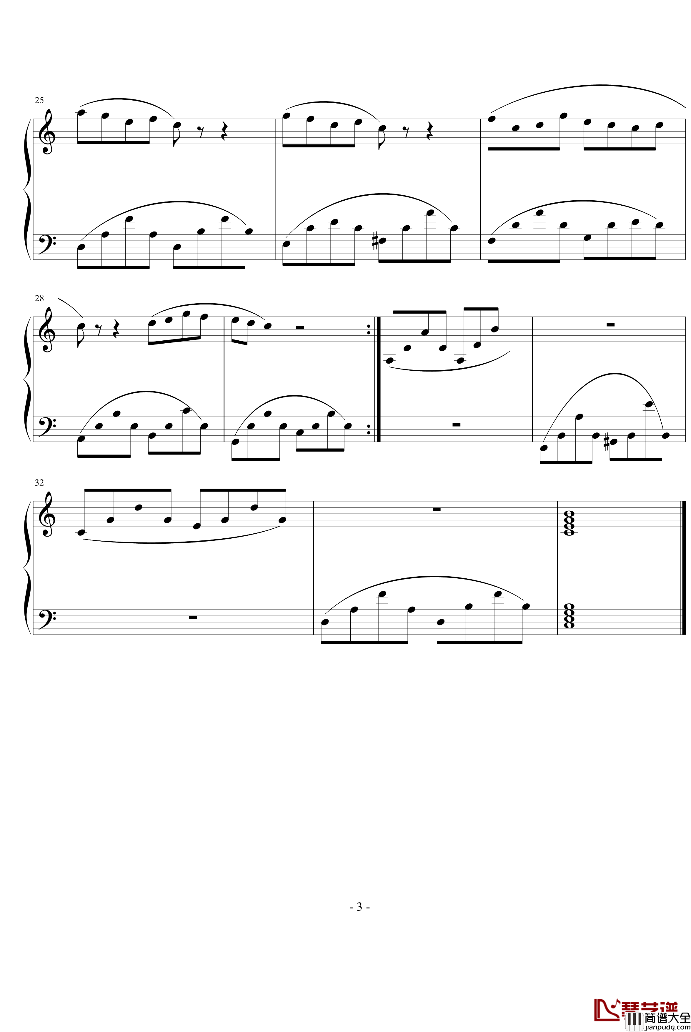 不曾低头钢琴谱_米俊乐