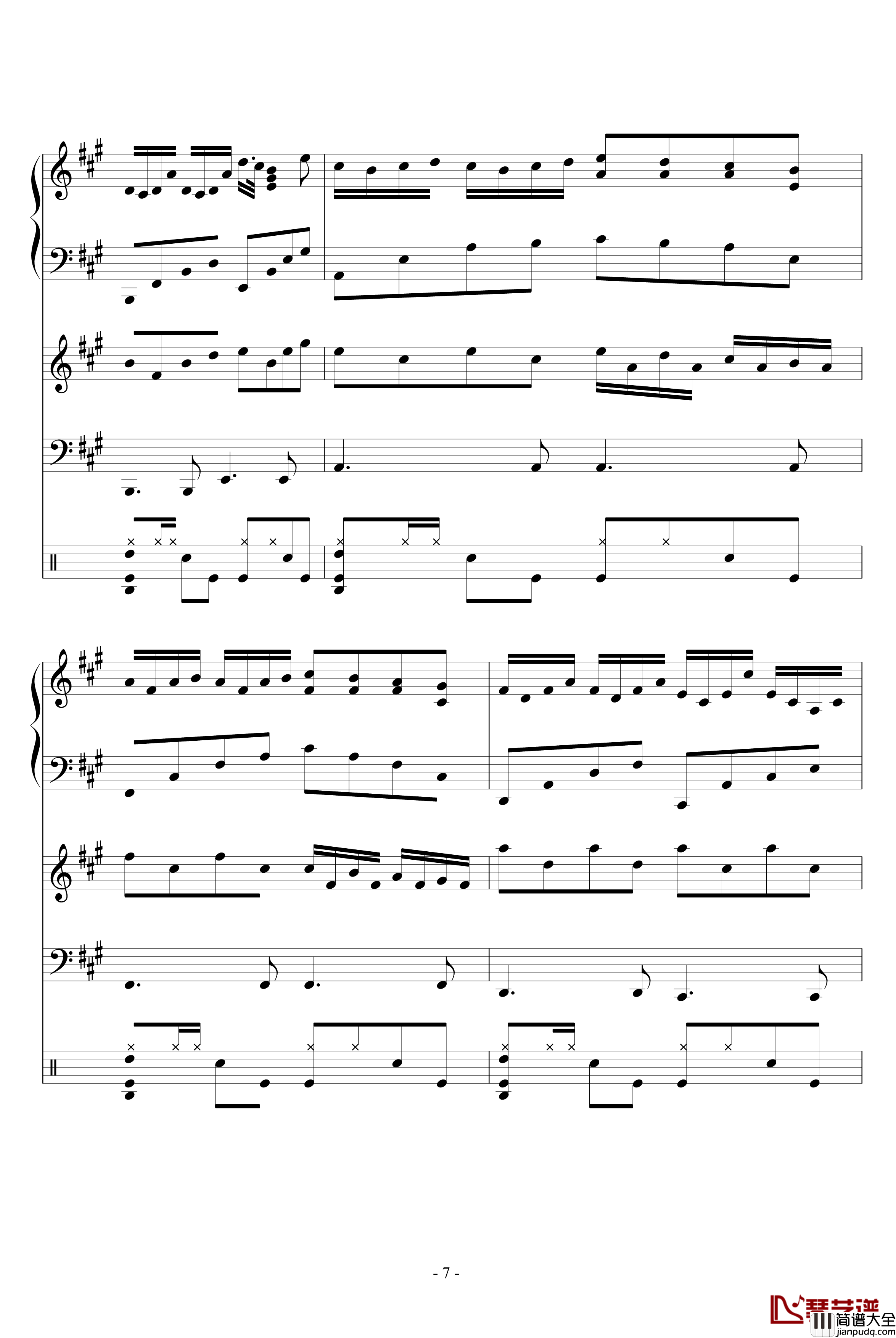 当吉他响起的时候钢琴谱_二_血腥残阳