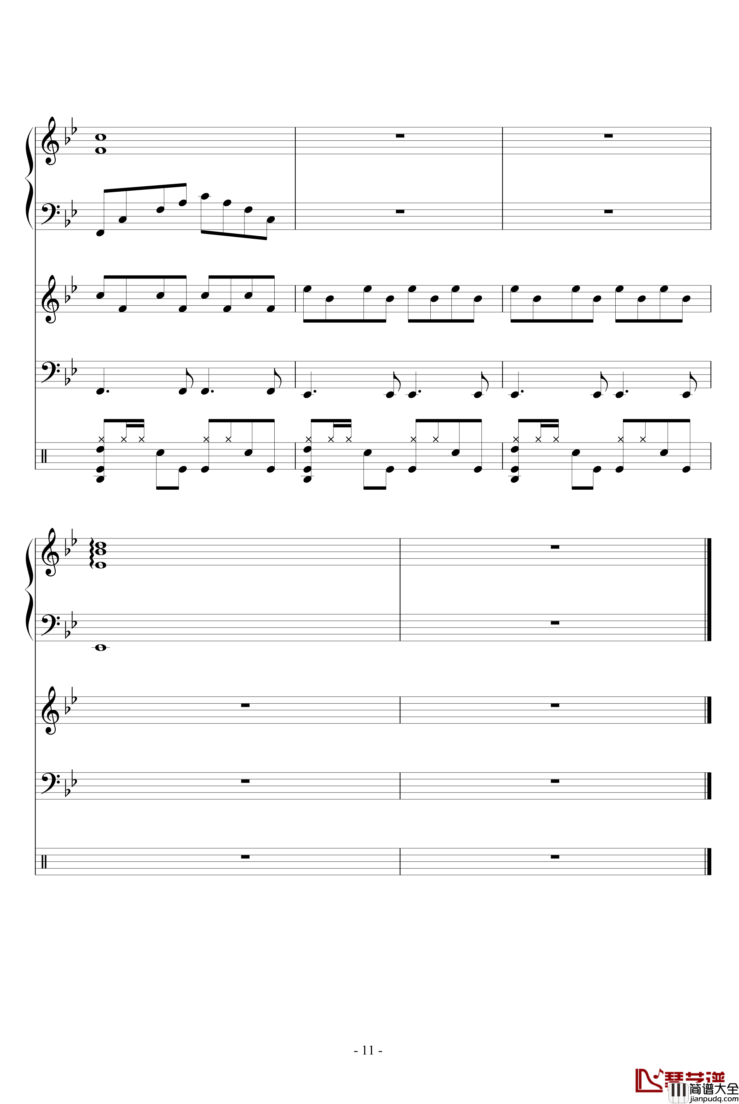 当吉他响起的时候钢琴谱_二_血腥残阳