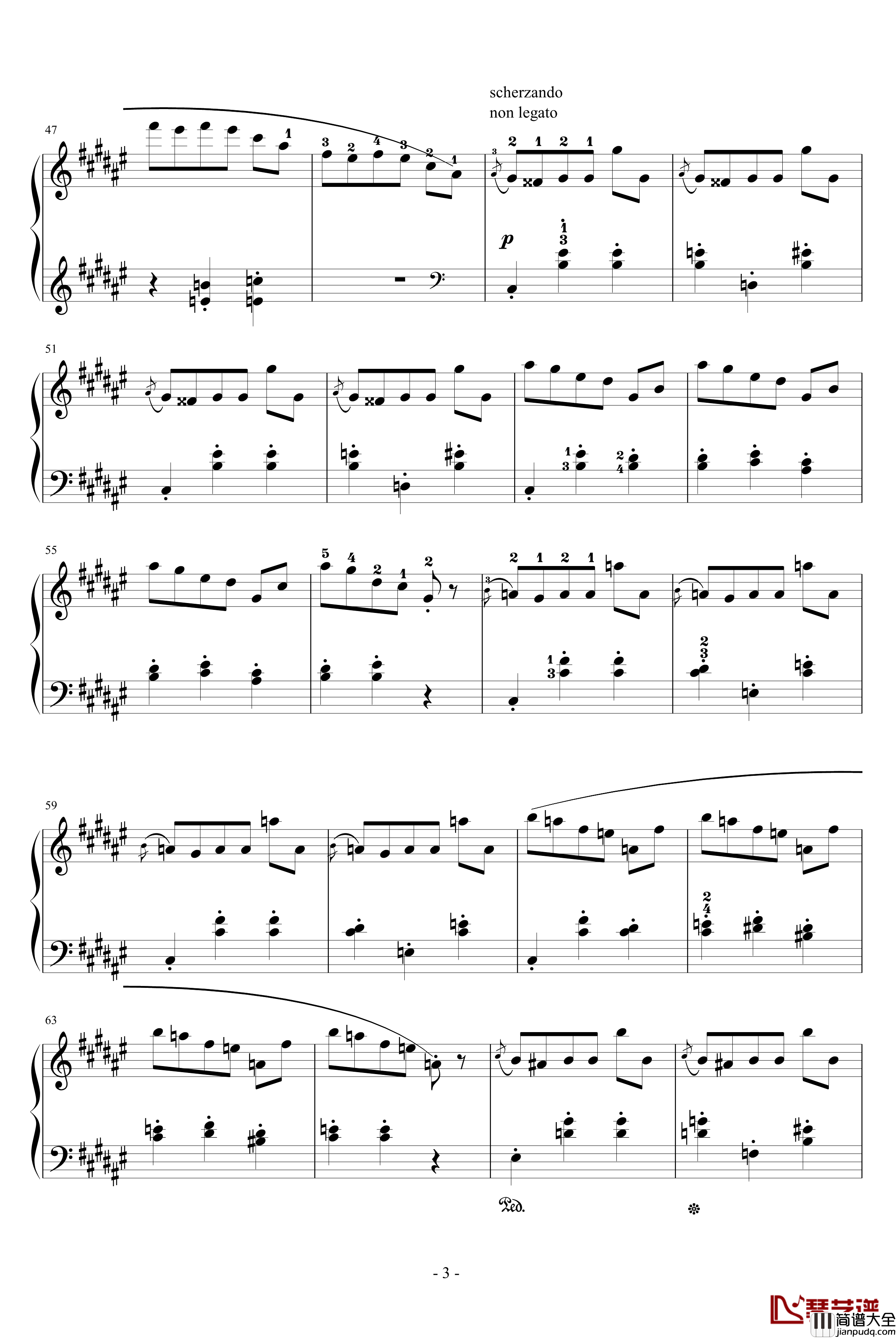 第一首被遗忘的圆舞曲钢琴谱_第一部分_李斯特