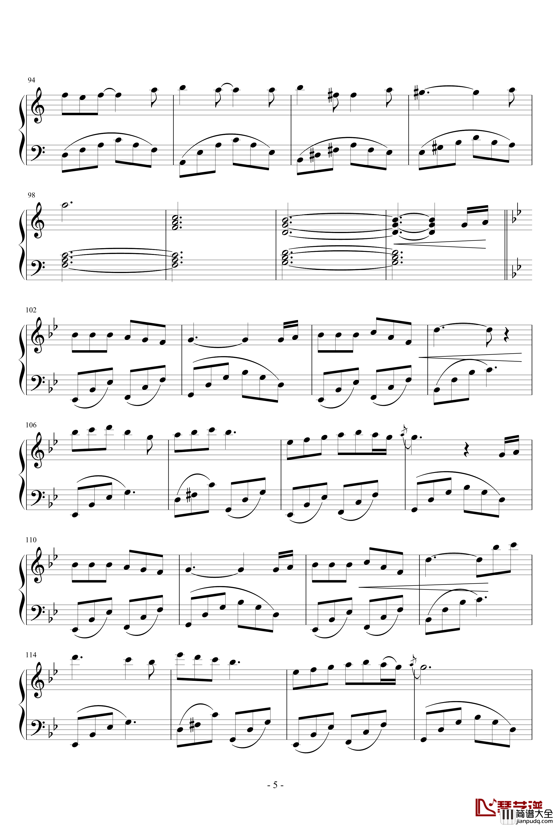 双鱼座钢琴谱_钢琴_游戏