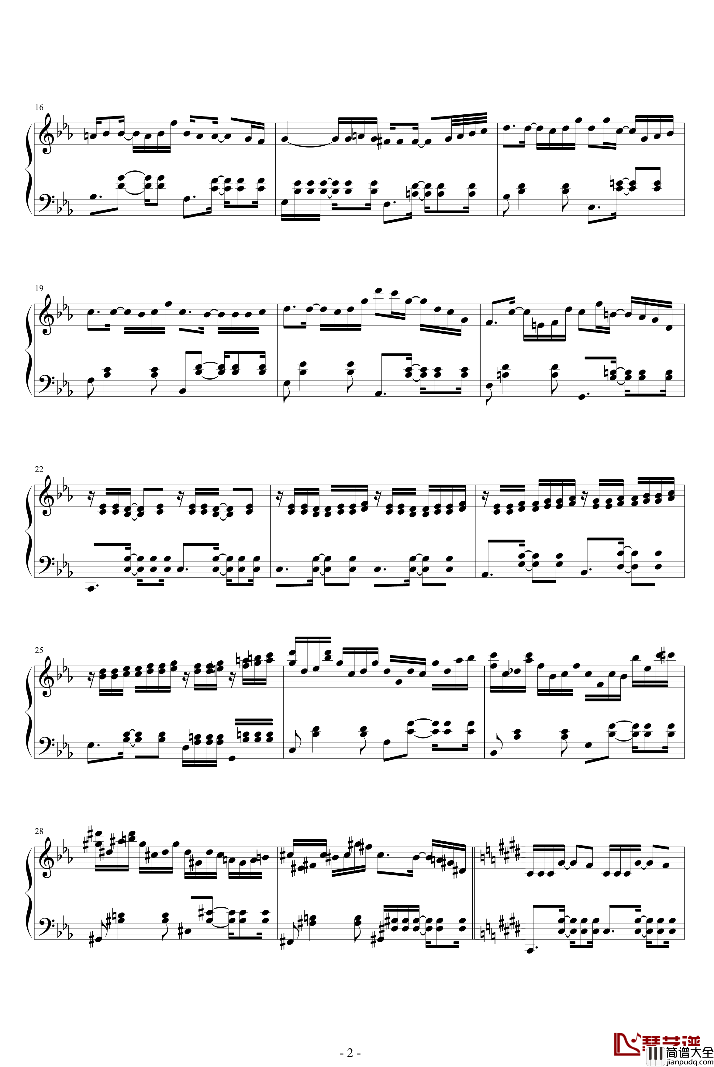 孤月华章钢琴谱_月行者_乐侠