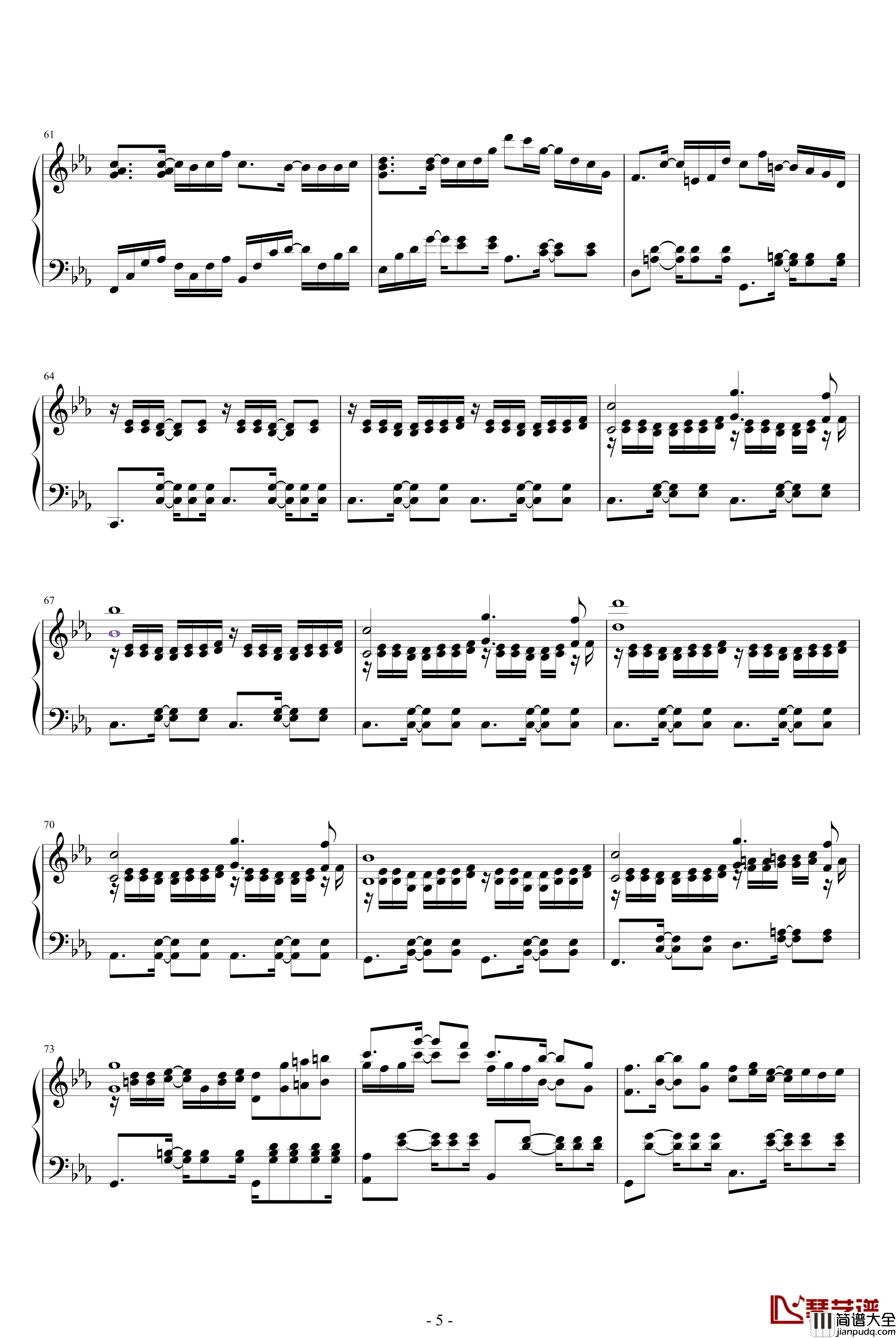 孤月华章钢琴谱_月行者_乐侠