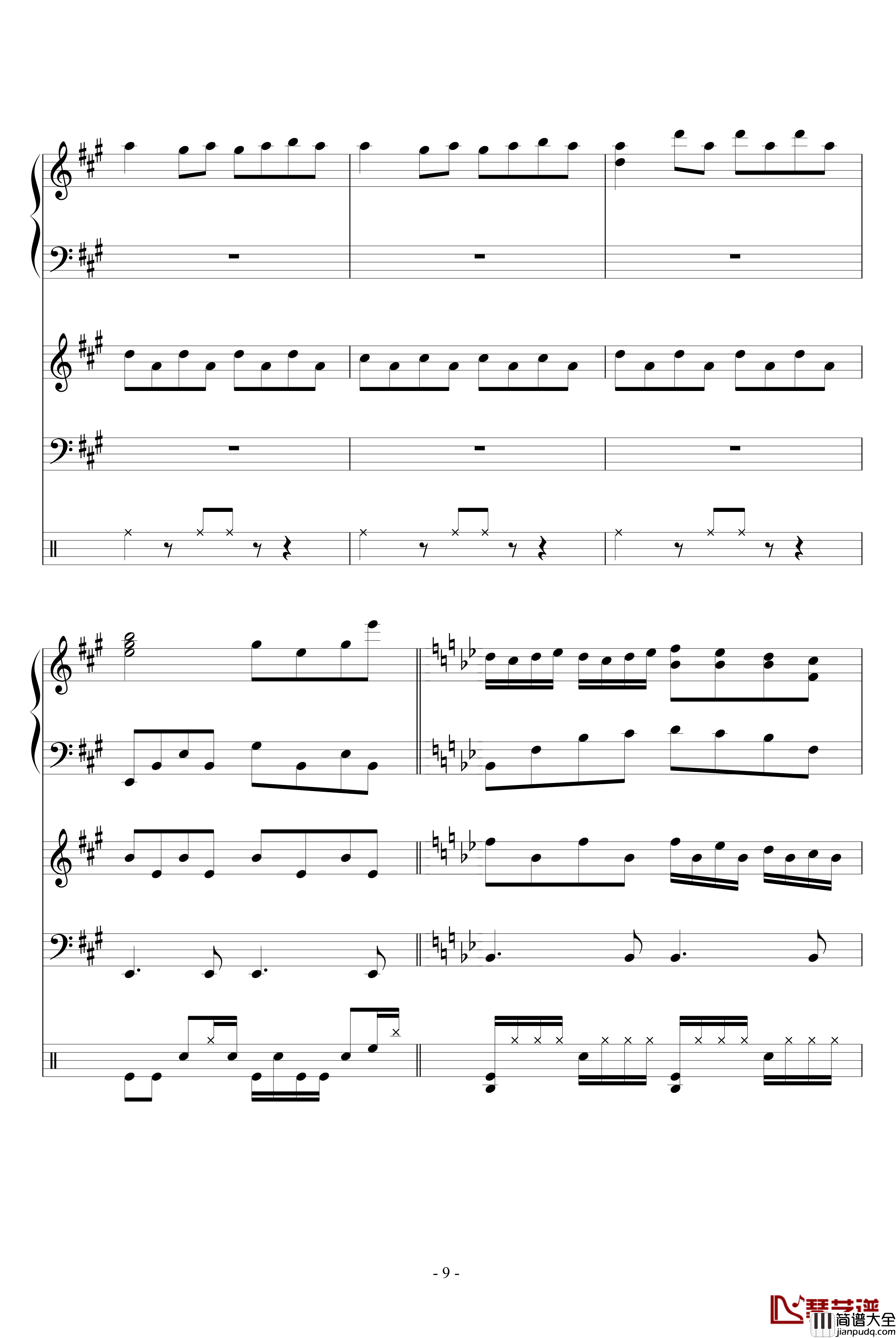 尘封的收音机钢琴谱_修改版_血腥残阳