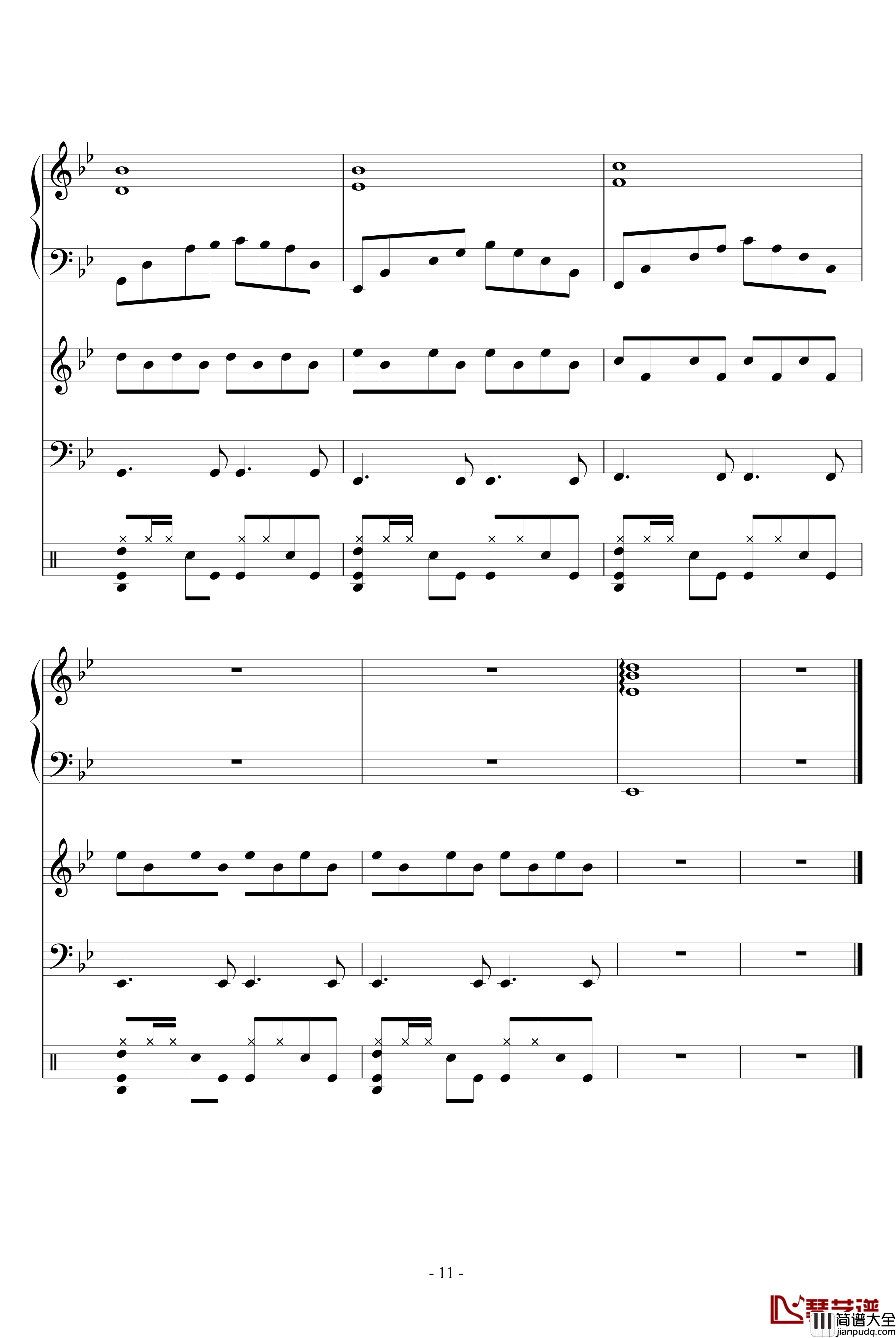 尘封的收音机钢琴谱_修改版_血腥残阳