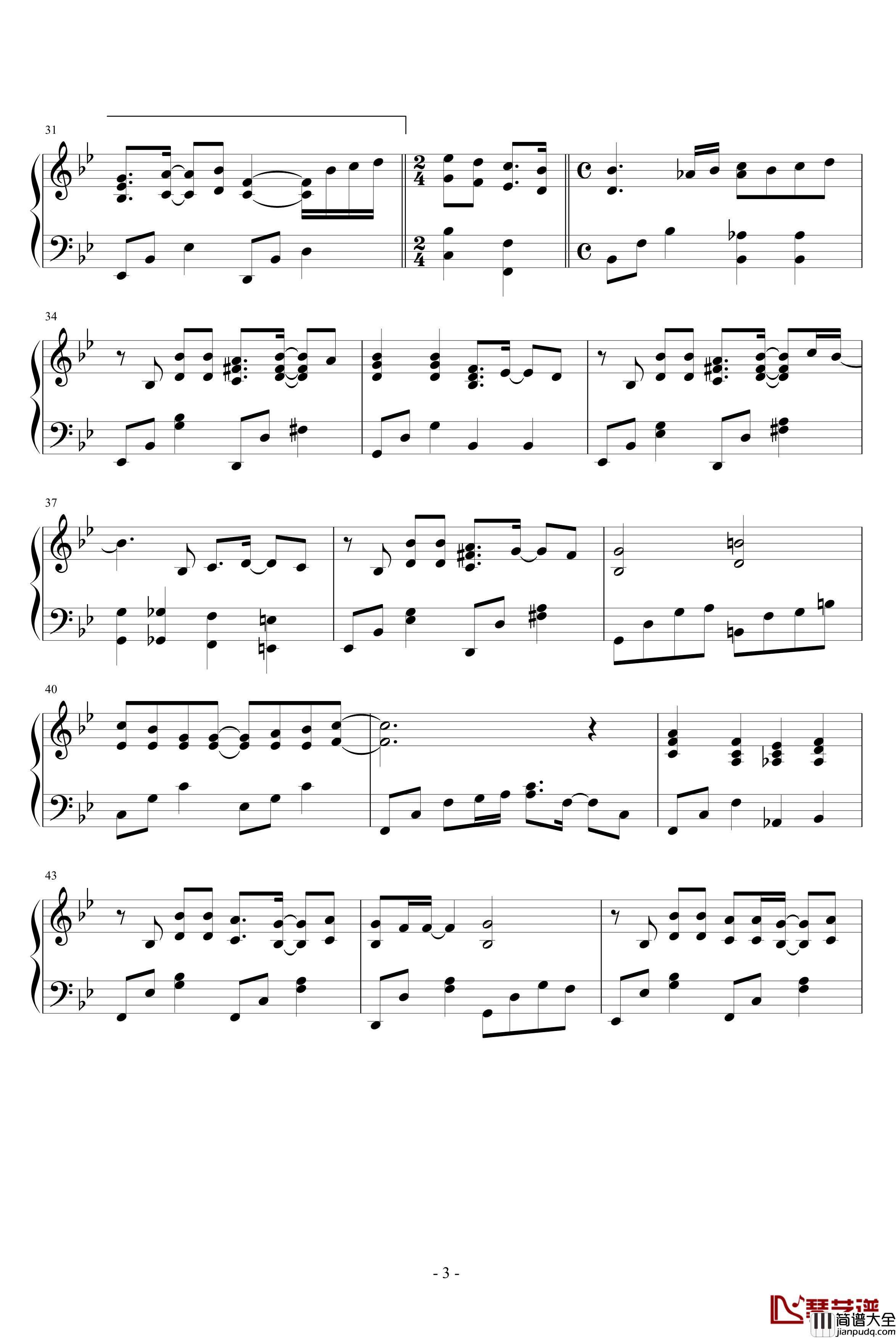 Lucky_Ashily钢琴谱_花样男子_韩版_韩日剧