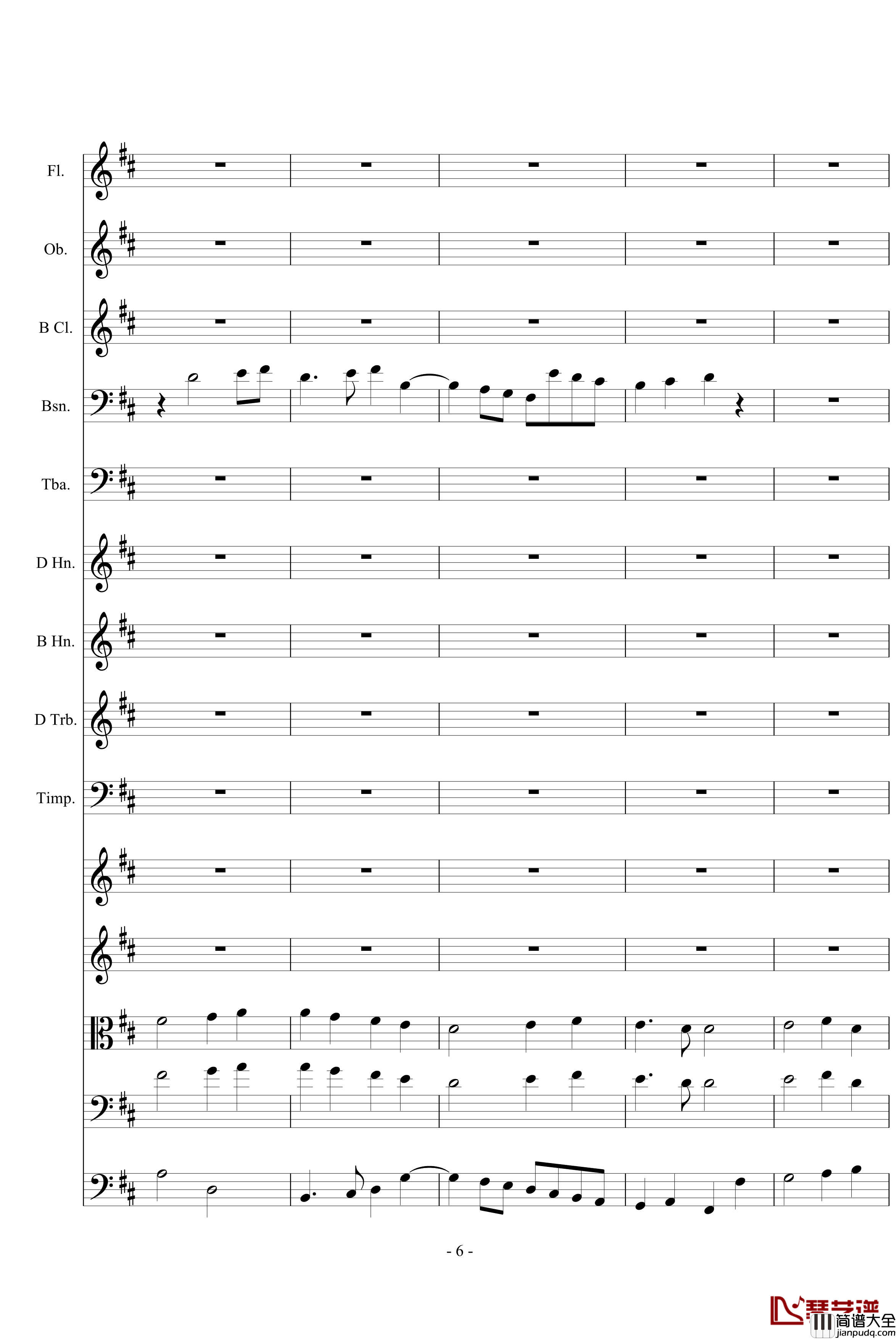 欢乐颂钢琴谱_总谱_贝多芬