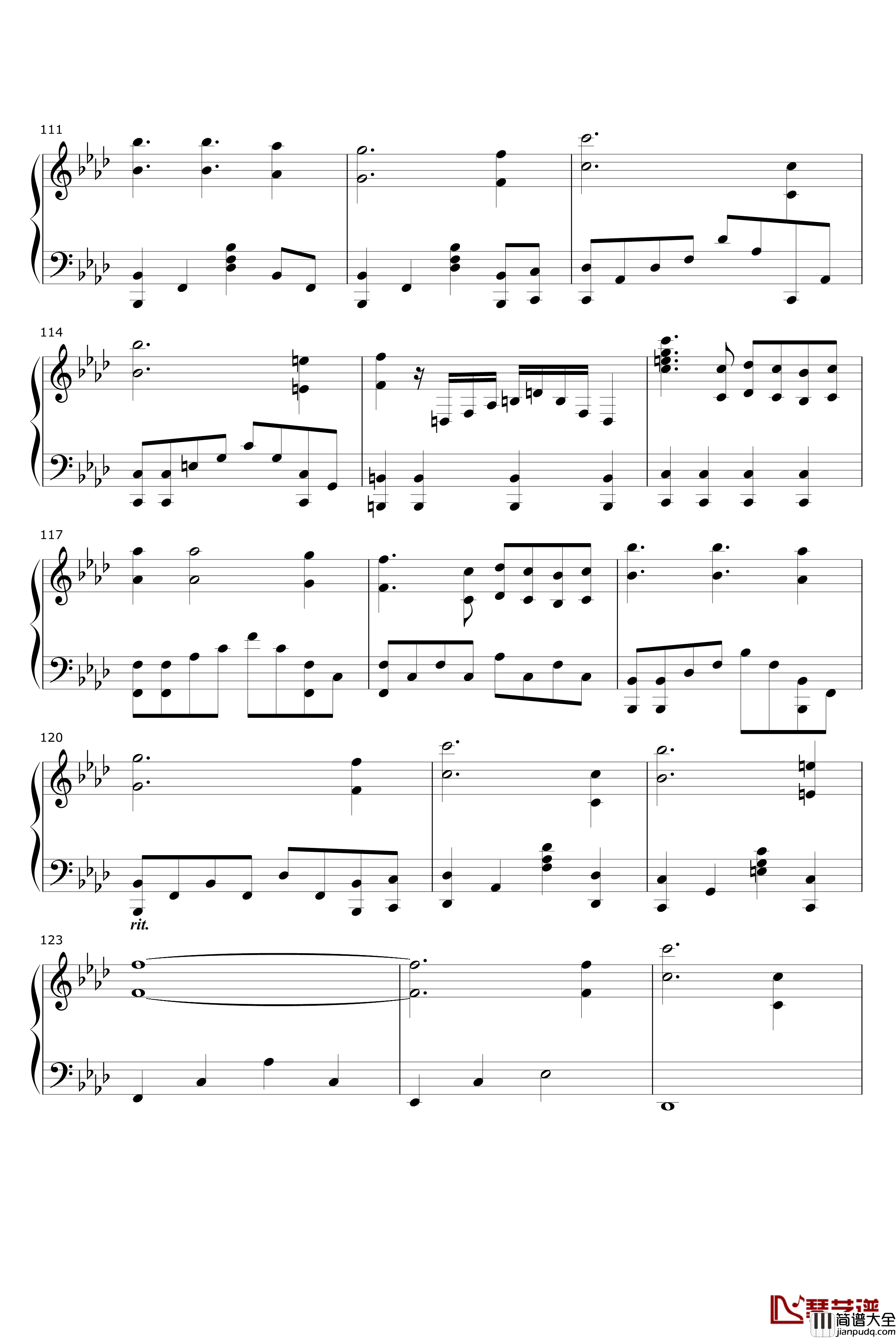 无心害你钢琴谱_关菊英