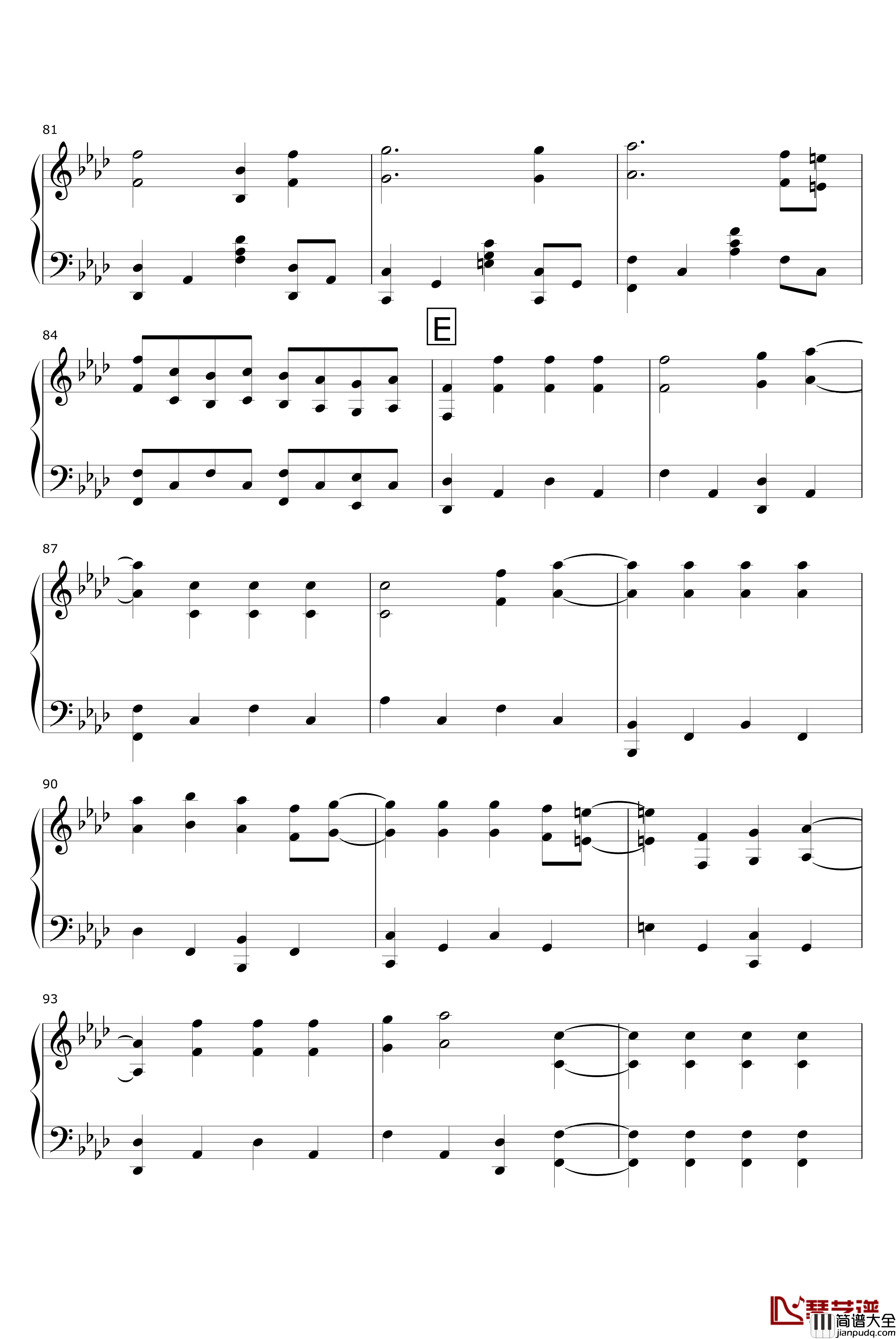 无心害你钢琴谱_关菊英