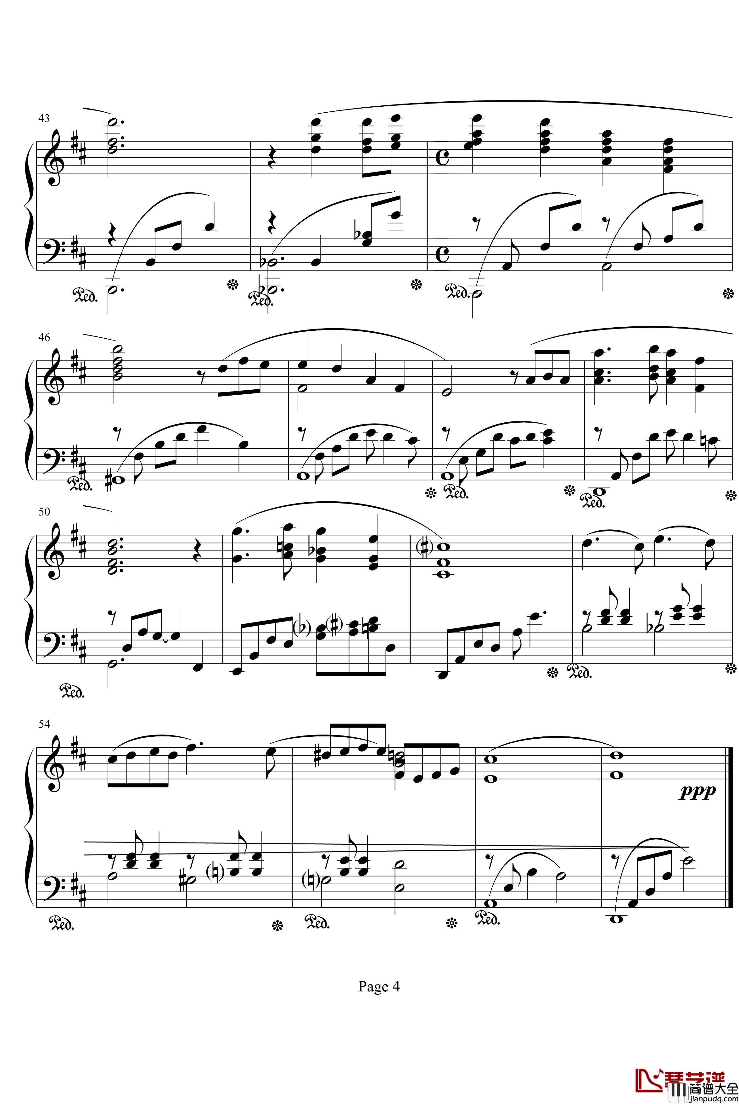 Playing_love钢琴谱_海上钢琴师经典