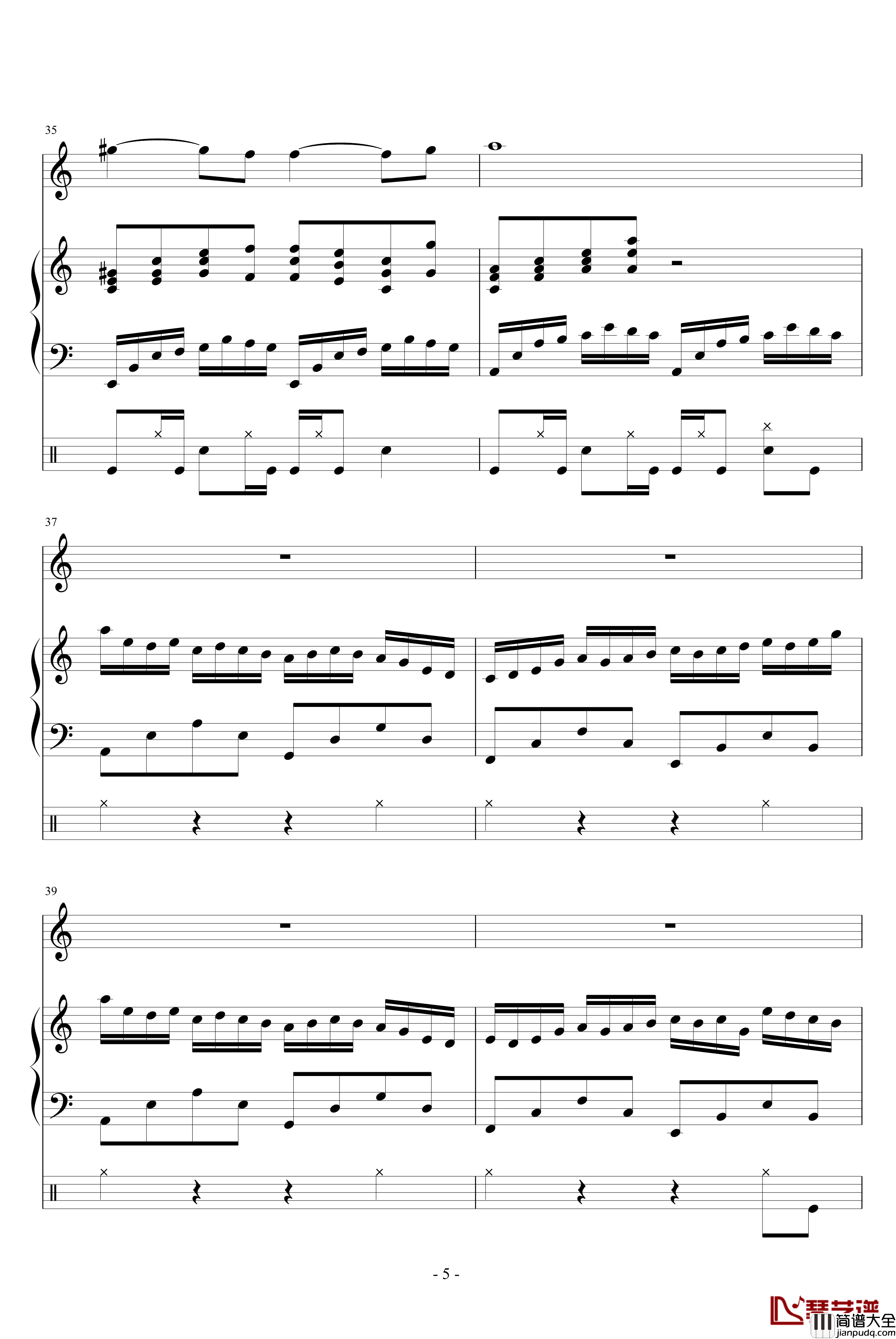 蝴蝶的眼泪钢琴谱_吴越