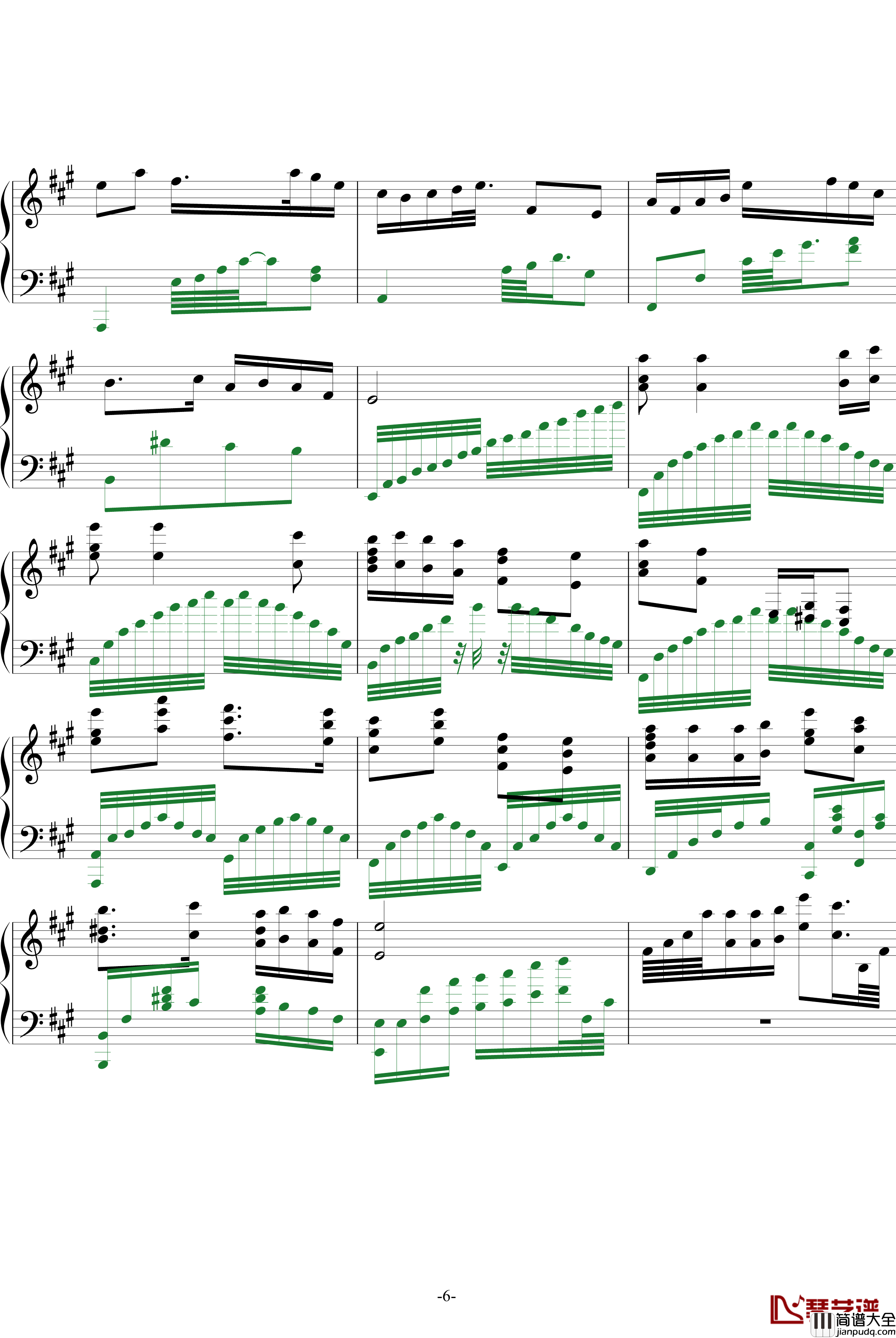 浏阳河钢琴谱_王建中改编_中国名曲