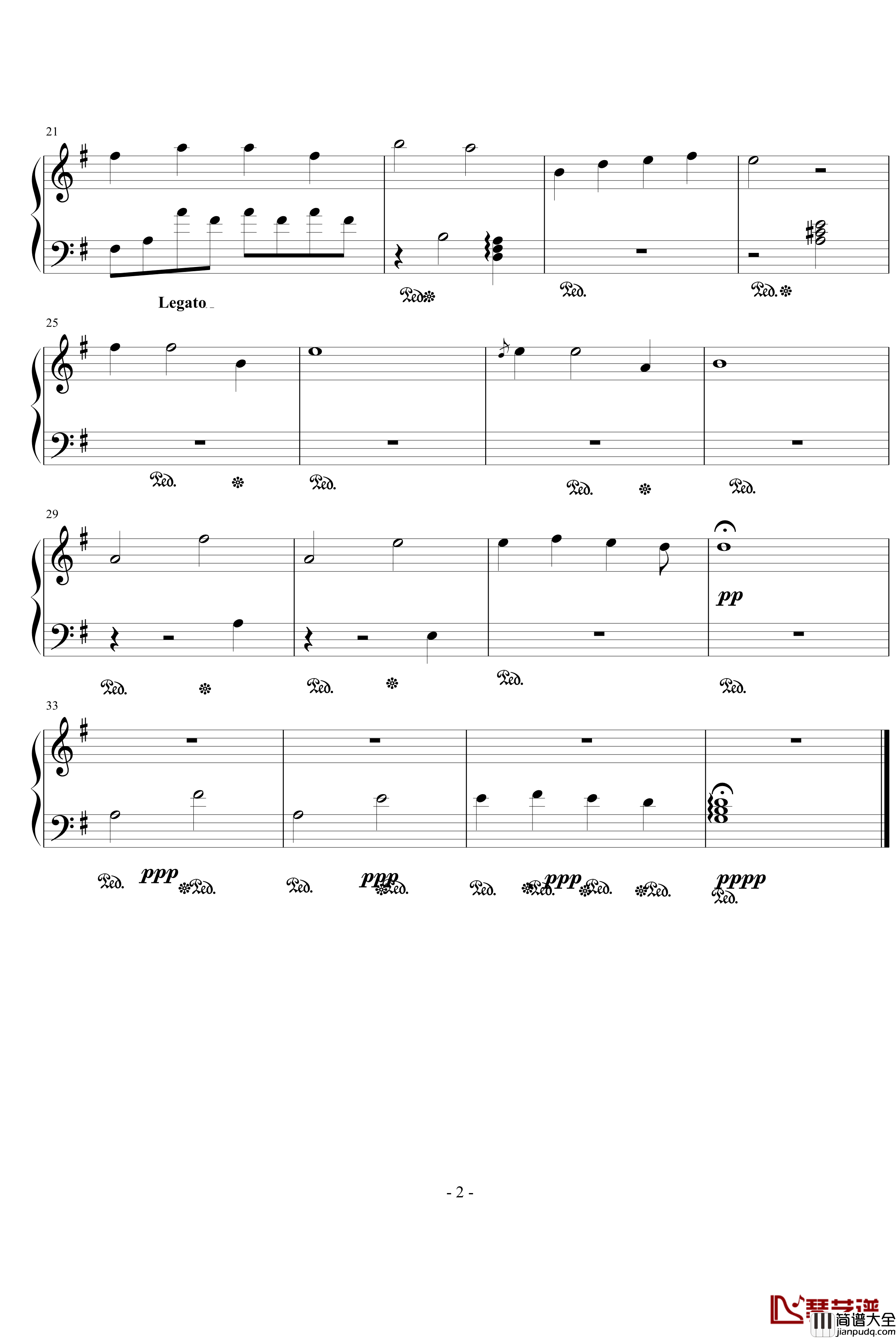 围棋少年片尾曲钢琴谱_影视