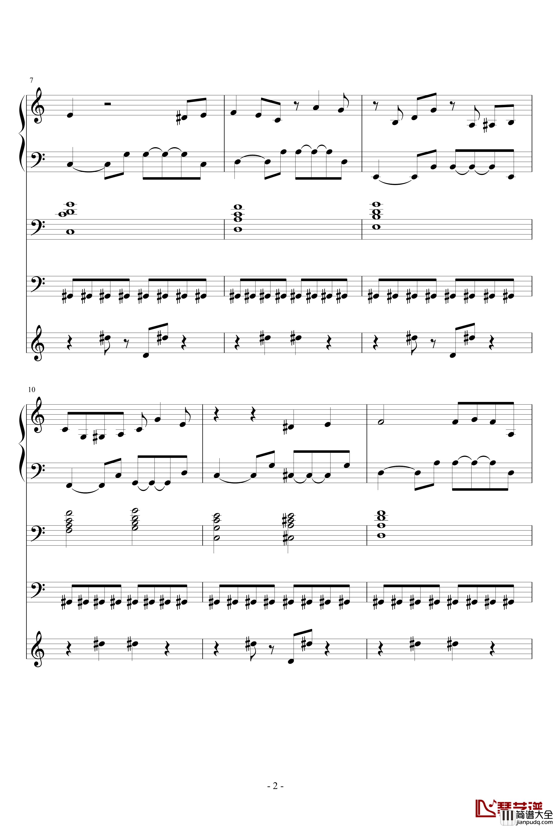 自由之舞钢琴谱_ellocz