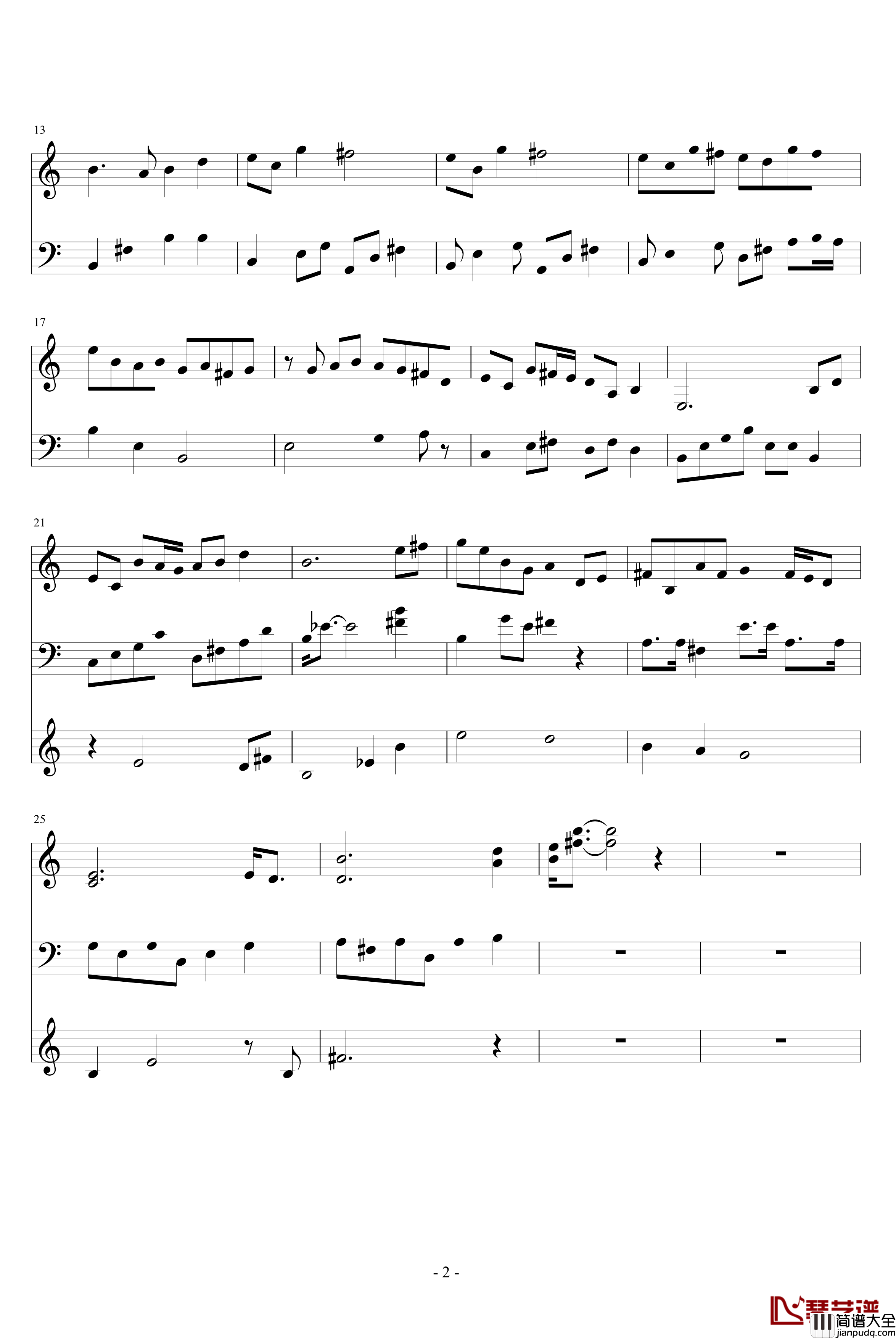 梦回音钢琴谱_东瀛民乐版_又又徐